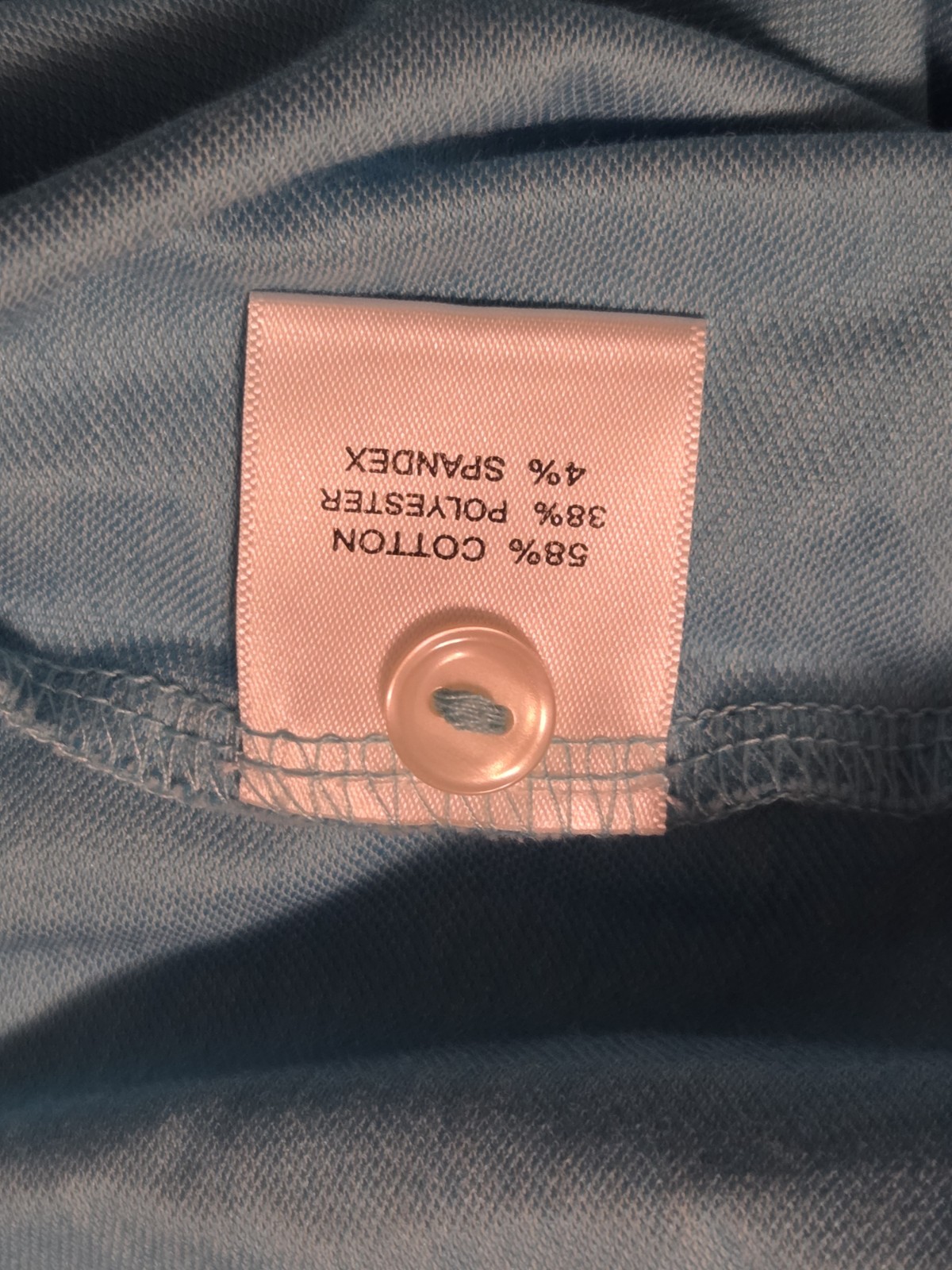 Peter Millar Polo L Solid Blue Knit Cotton Polyester Spandex Blend