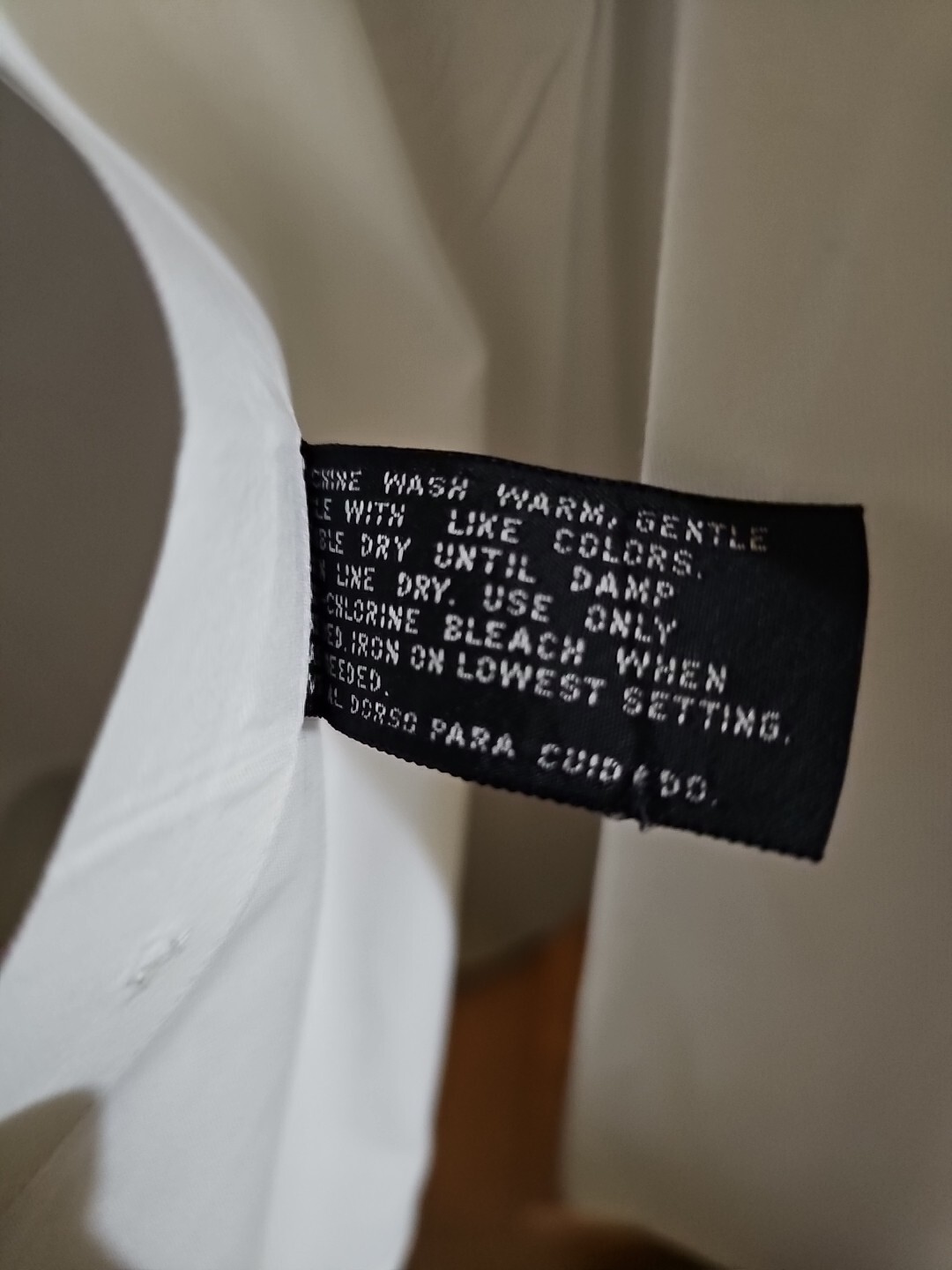 Diamante Single Needle Tailoring Contrast Collar Dress Shirt 17 34/35