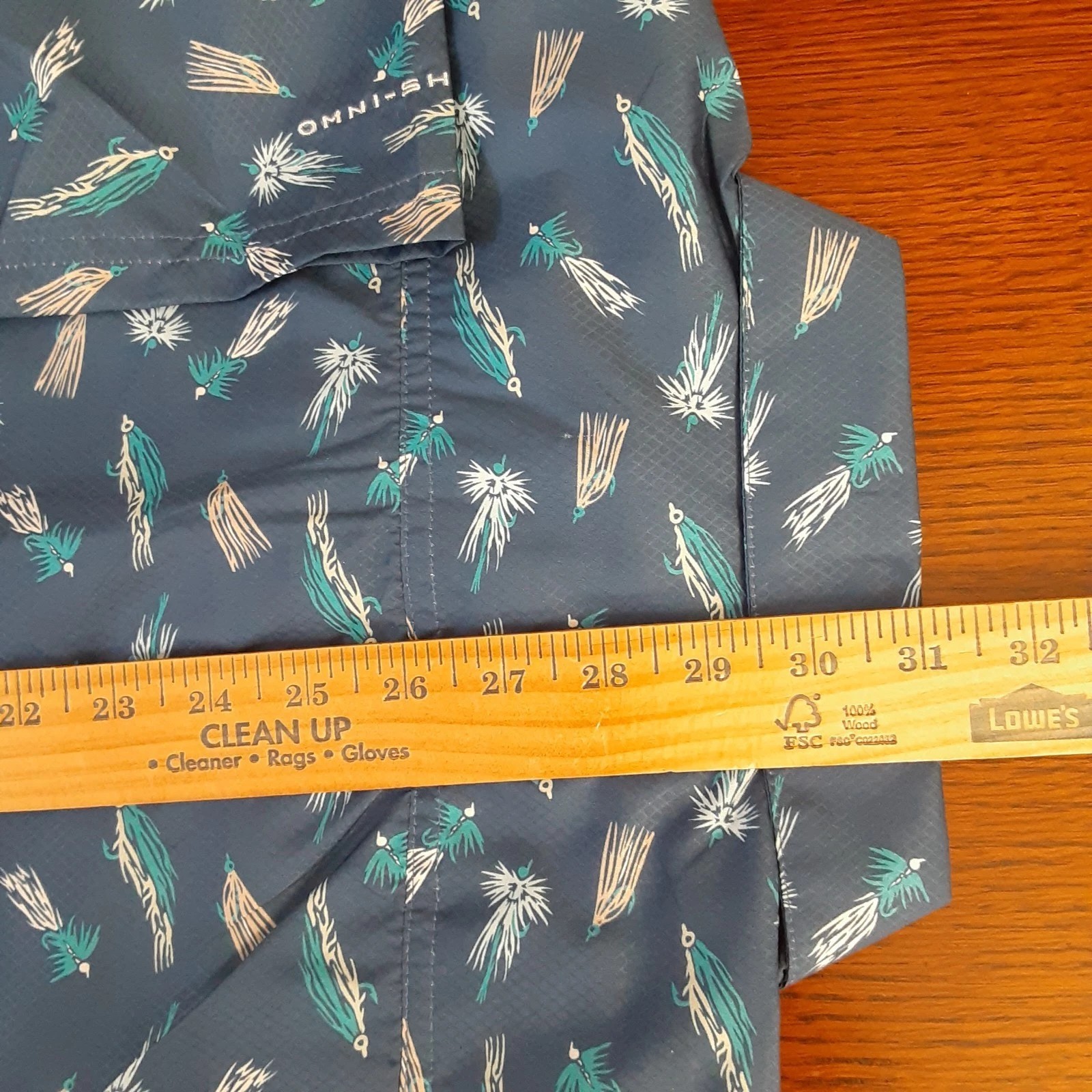 Columbia PFG Mens Small Blue Super Slack Tide Camp Shirt Short Sleeve Lure New