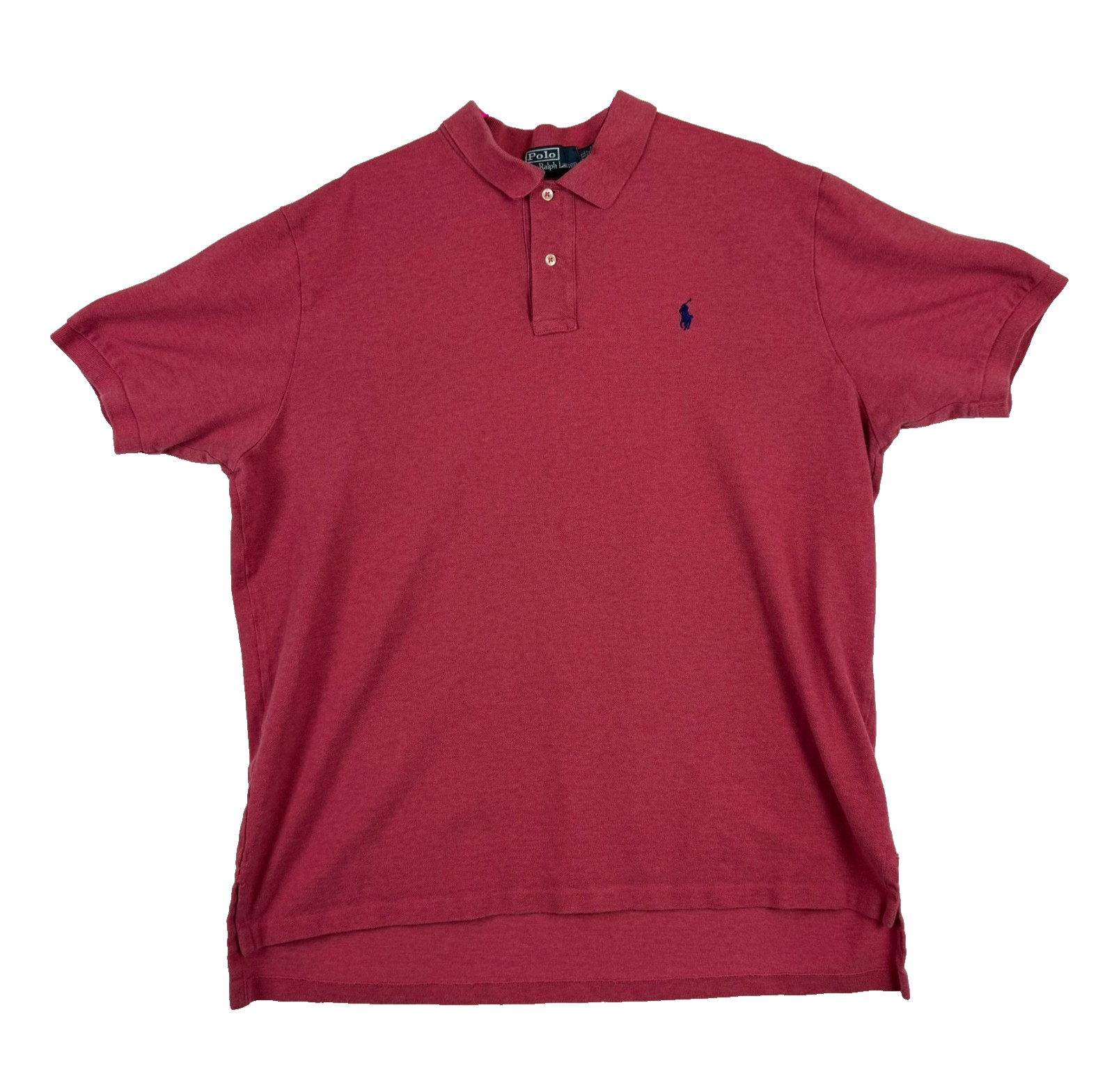 Polo Ralph Lauren Polo Shirt Men’s 2XL Pink Short Sleeve Logo Cotton Rugby