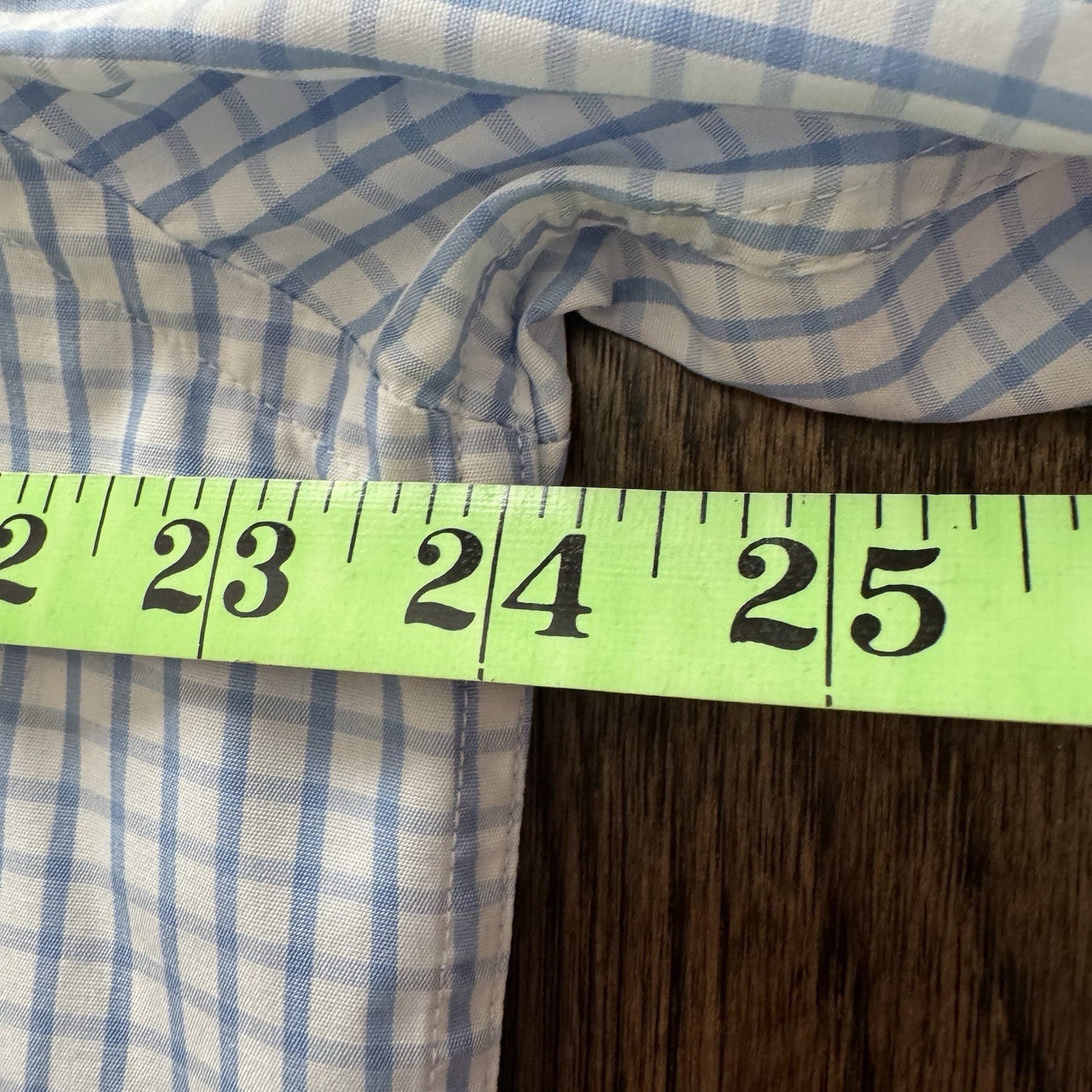 Charles Tyrwhitt Men’s 16 33 Blue White Checked Dress Shirt 41/84cm French Cuff