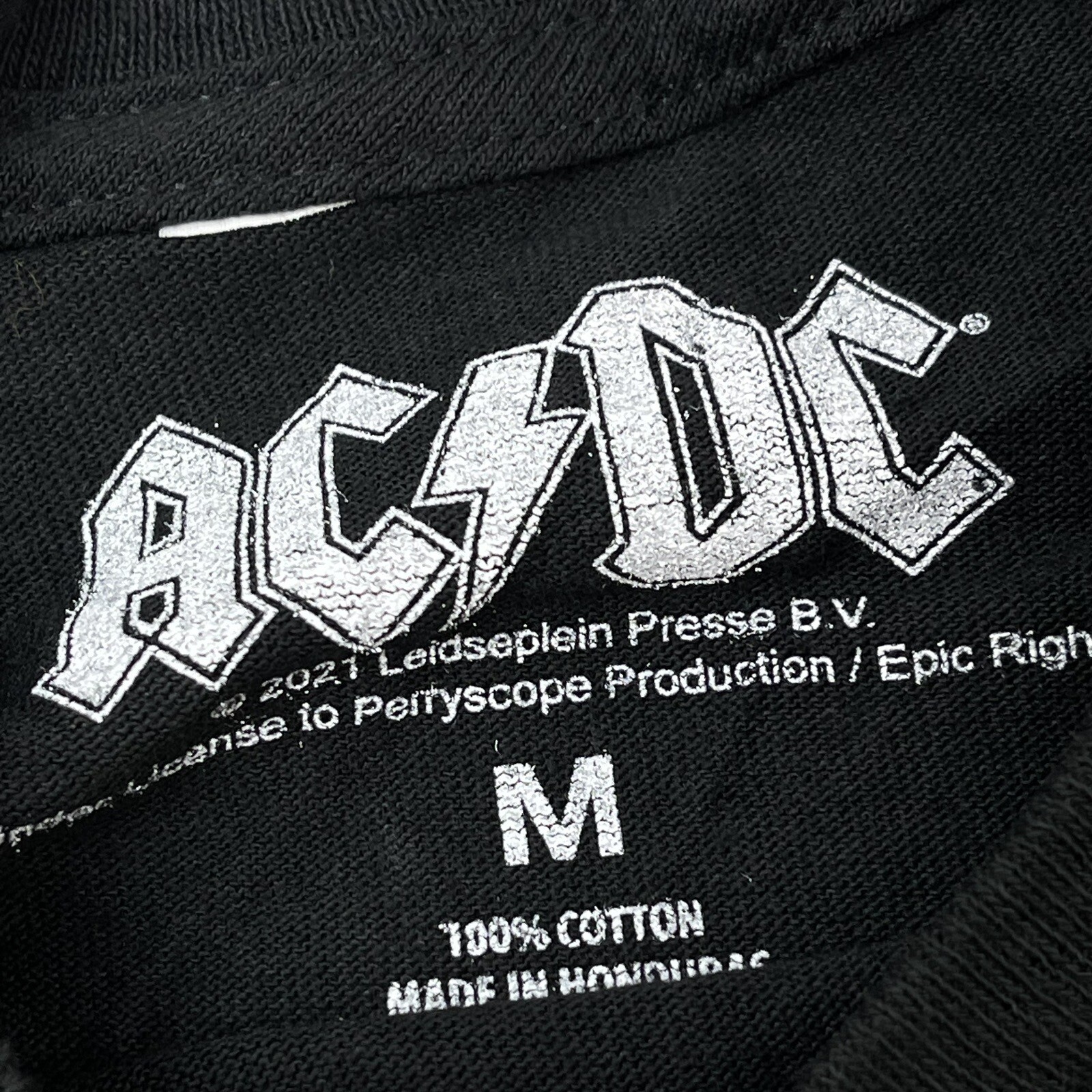 AC/DC Solid Graphic Rock Band Black T-Shirt Men’s Size M Casual