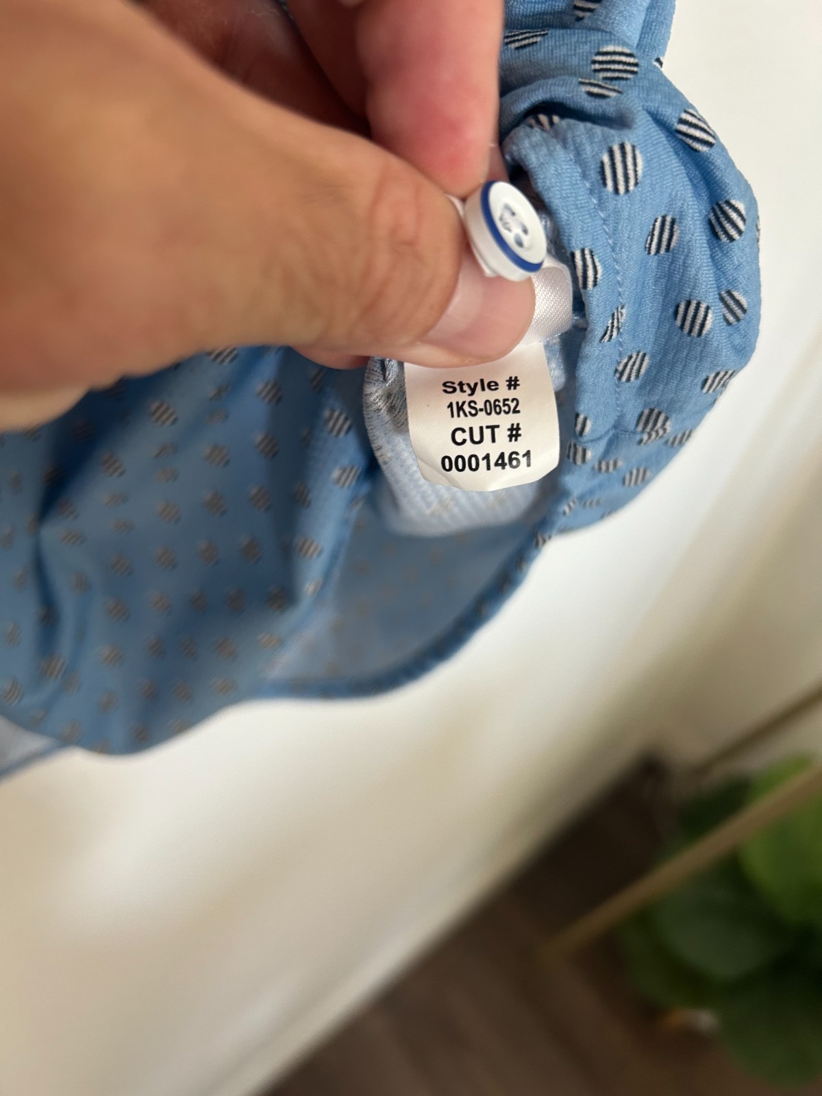Mizzen+Main Men’s Large Trim Leeward Performance Button Front Shirt Blue Print