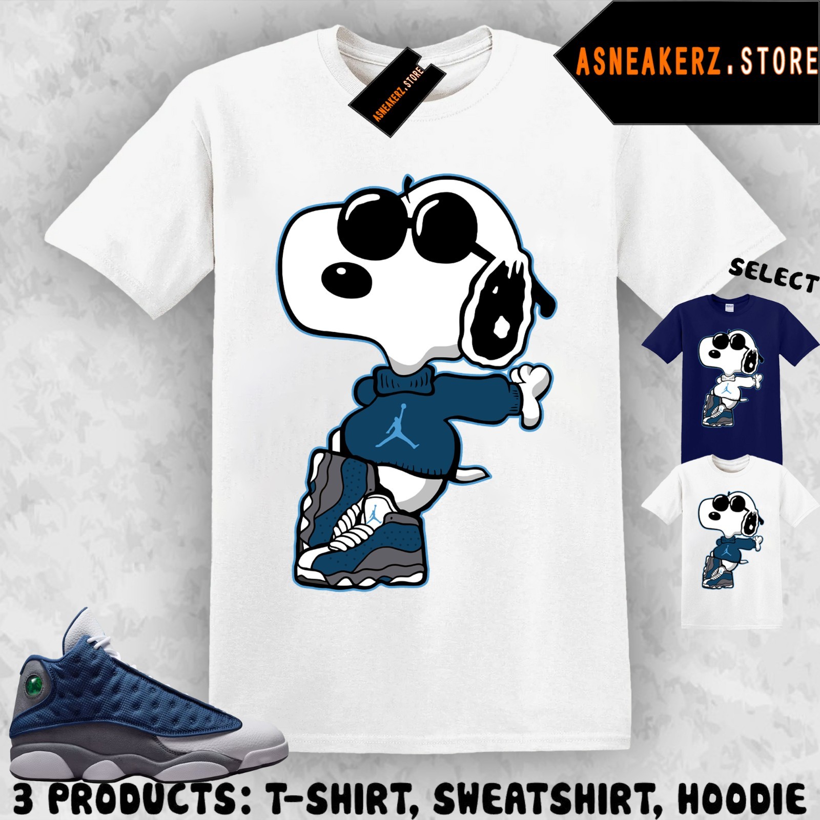 Tee Shirt Matching AJ 13 Flint 2026 To Match Sneaker S Dog Joe Cool T-Shirt