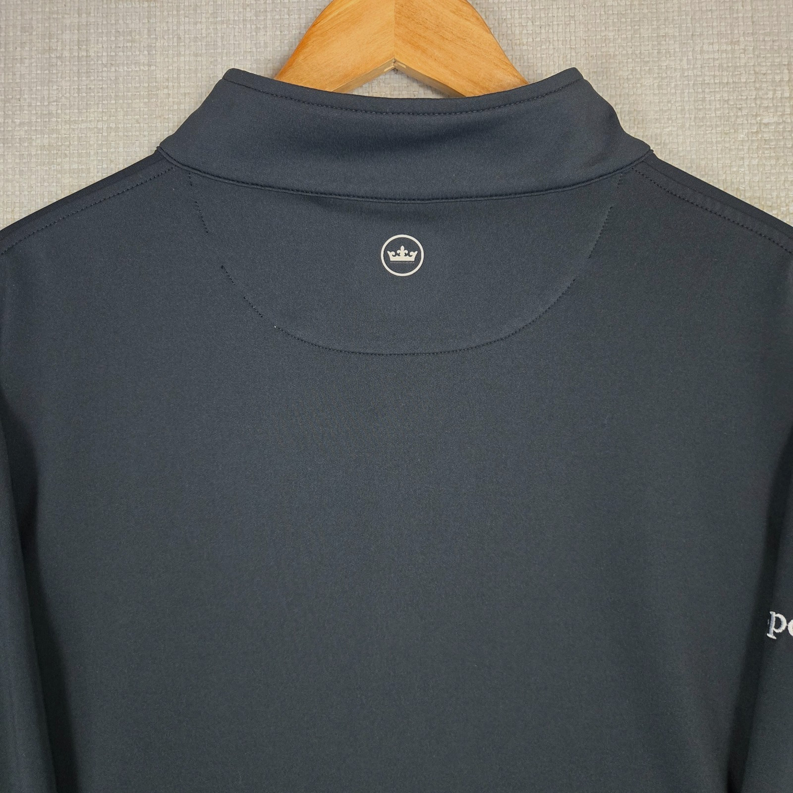 PETER MILLAR Mens Size 3XL Performance 1/4 Zip Perth Pullover Black Golf XXXL