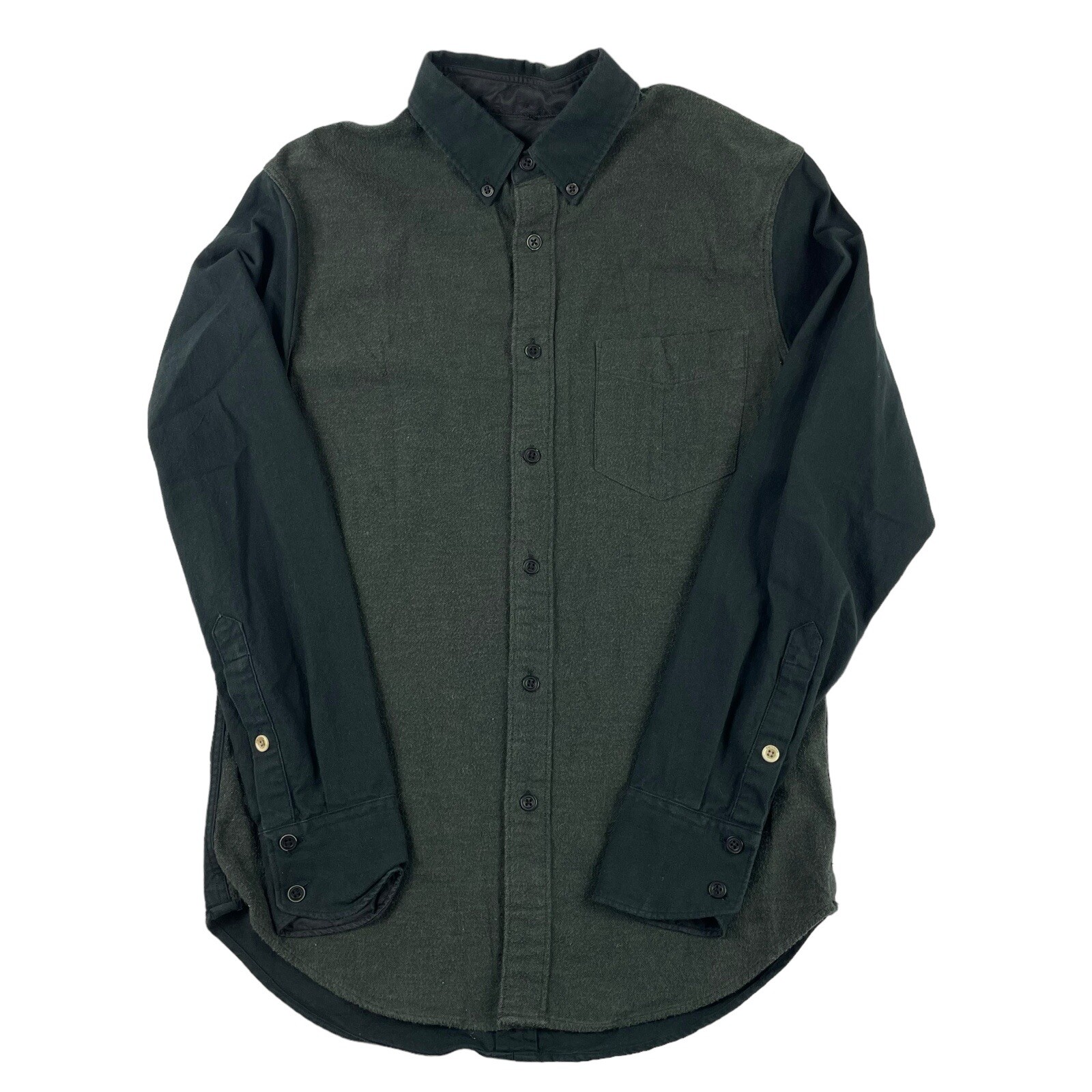 Rag & Bone Utility Cotton Wool Green Black Canvas Button Front Size XS Slim