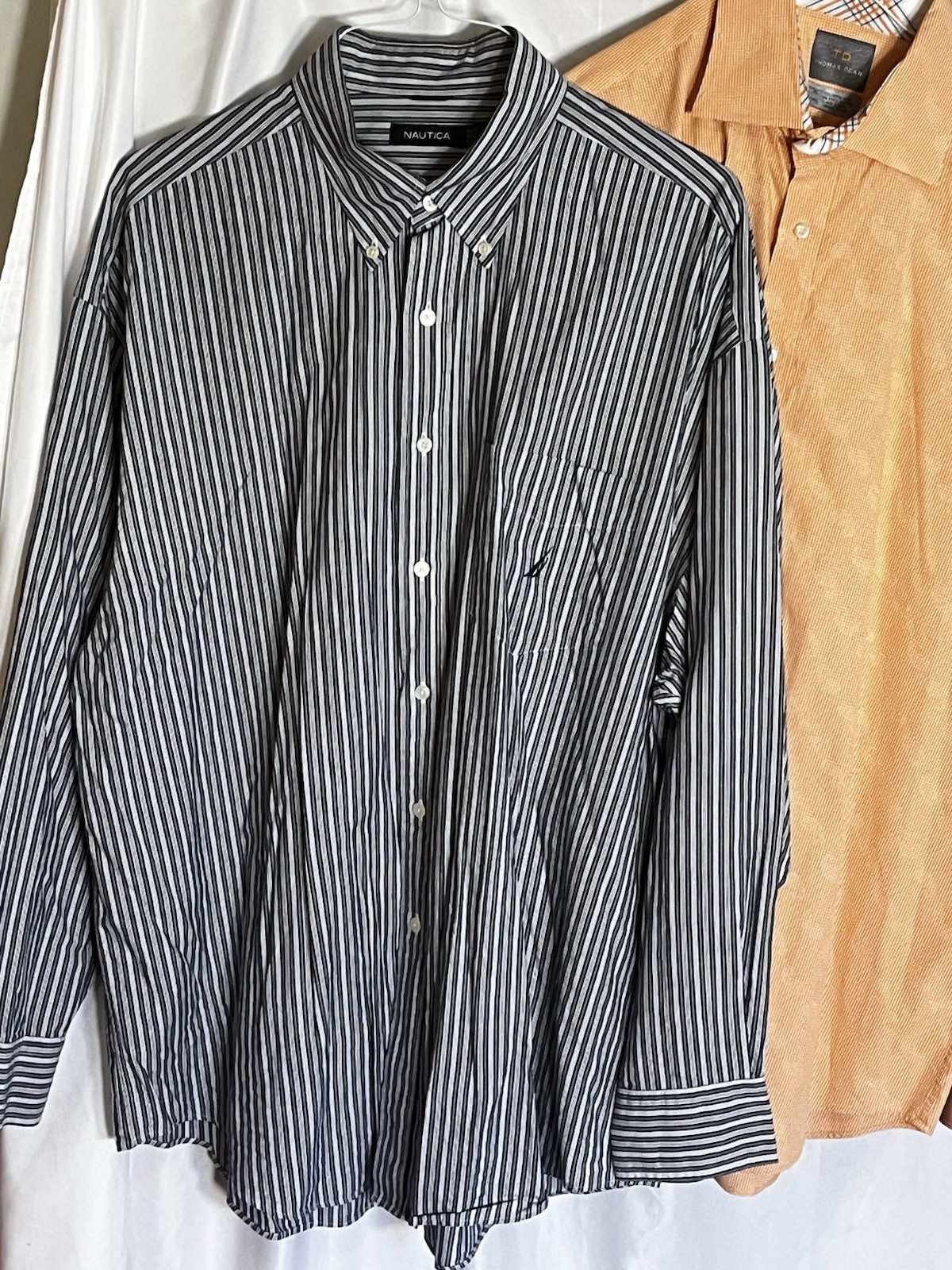 Lot of 3 Nautica, TD Thomas Dean, William Shirts Long Sleeve Multi Colors XXL