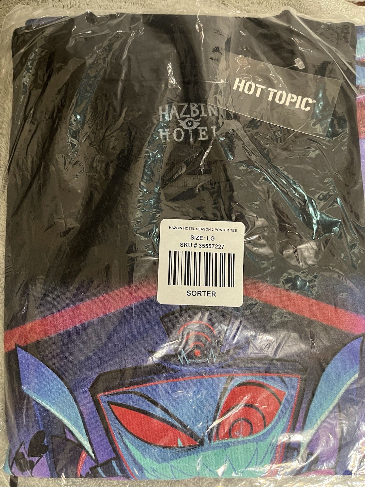 Hazbin Hotel Shirt Lot of 2 Size Large 1 NWT & 1 Used 1 Used See Description
