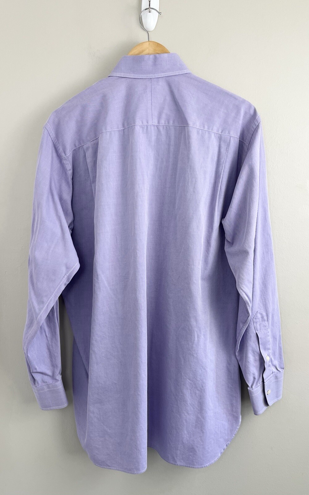 Robert Talbott Men’s Button Up Purple Long Sleeve Sz 16/35 Preppy Classic