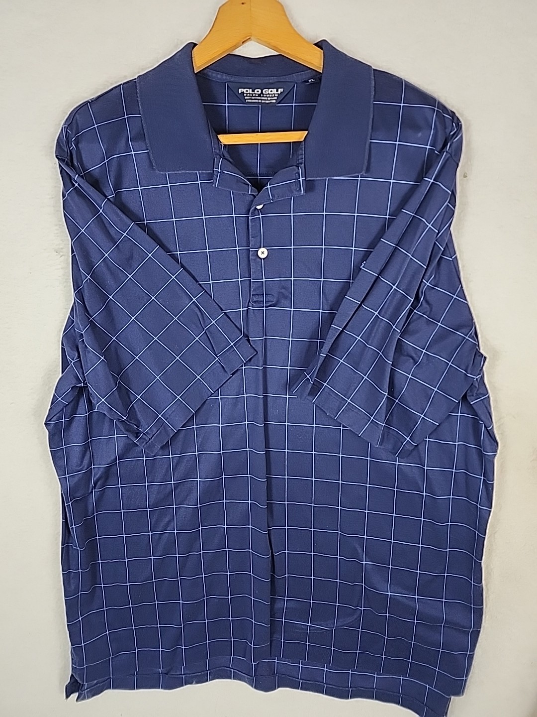 Polo Golf Ralph Lauren Polo Shirt Men’s Sz XL Navy Geometric Block Short Sleeve
