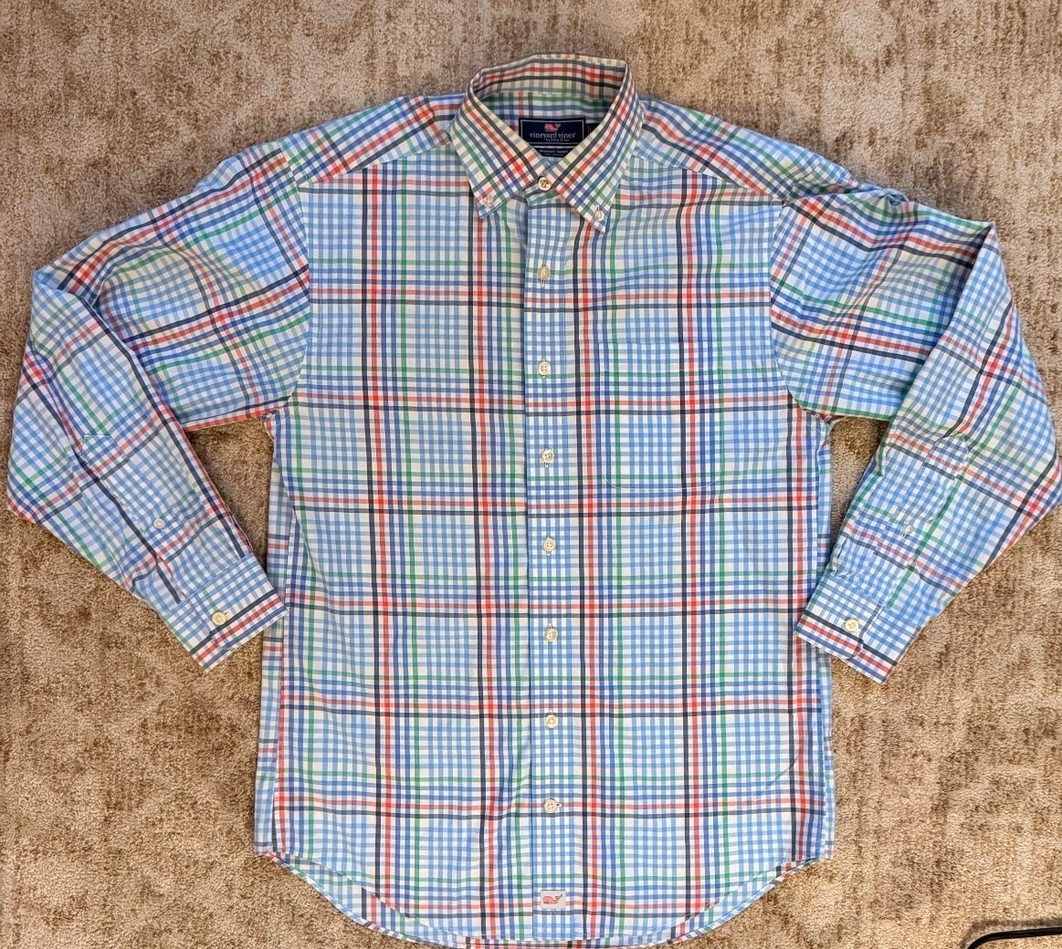 Vineyard Vines Murray Shirt Plaid Button Down Sz S
