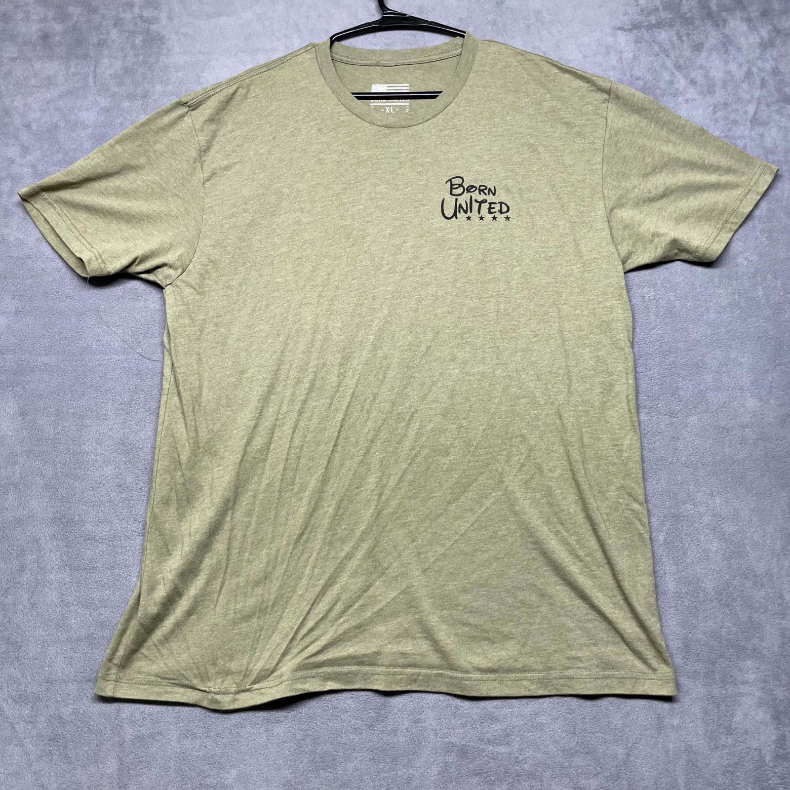 Born United Private Label Triggered T Shirt Mens XL Olive Green Graphic Print