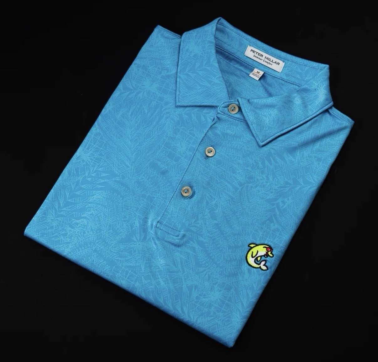 Peter Millar x Swag Hand Ten Flipper Polo Golf Summer Comfort Shirt Mens Size M