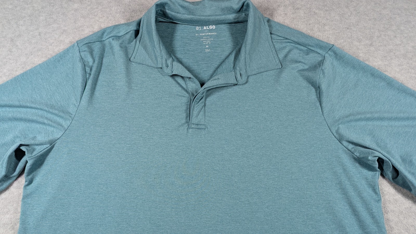 01.Algo Men Shirt XL Performance Polo UV SPF 40 Anti Odor Wicking Golf S/S