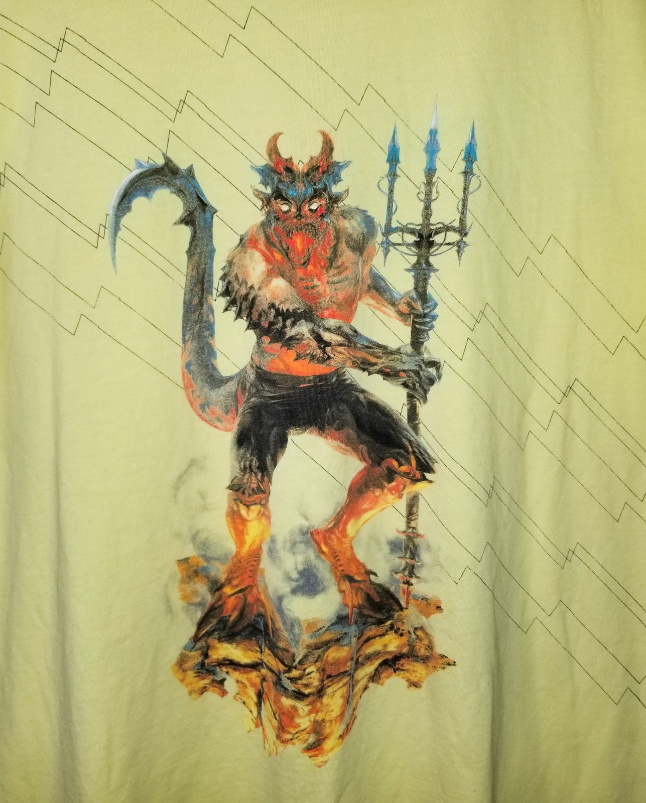 Manchester United Soccer T-Shirt NIKE Devil Trident RARE Football Team Tee LG