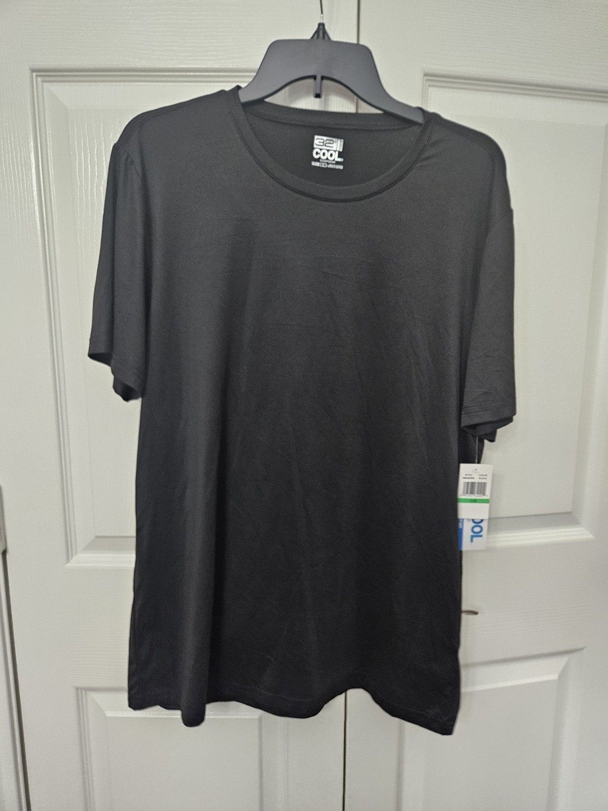 32 DEGREES COOL MEN’S SHORT SLEEVE CREW NECK SHIRT BLACK L NWT