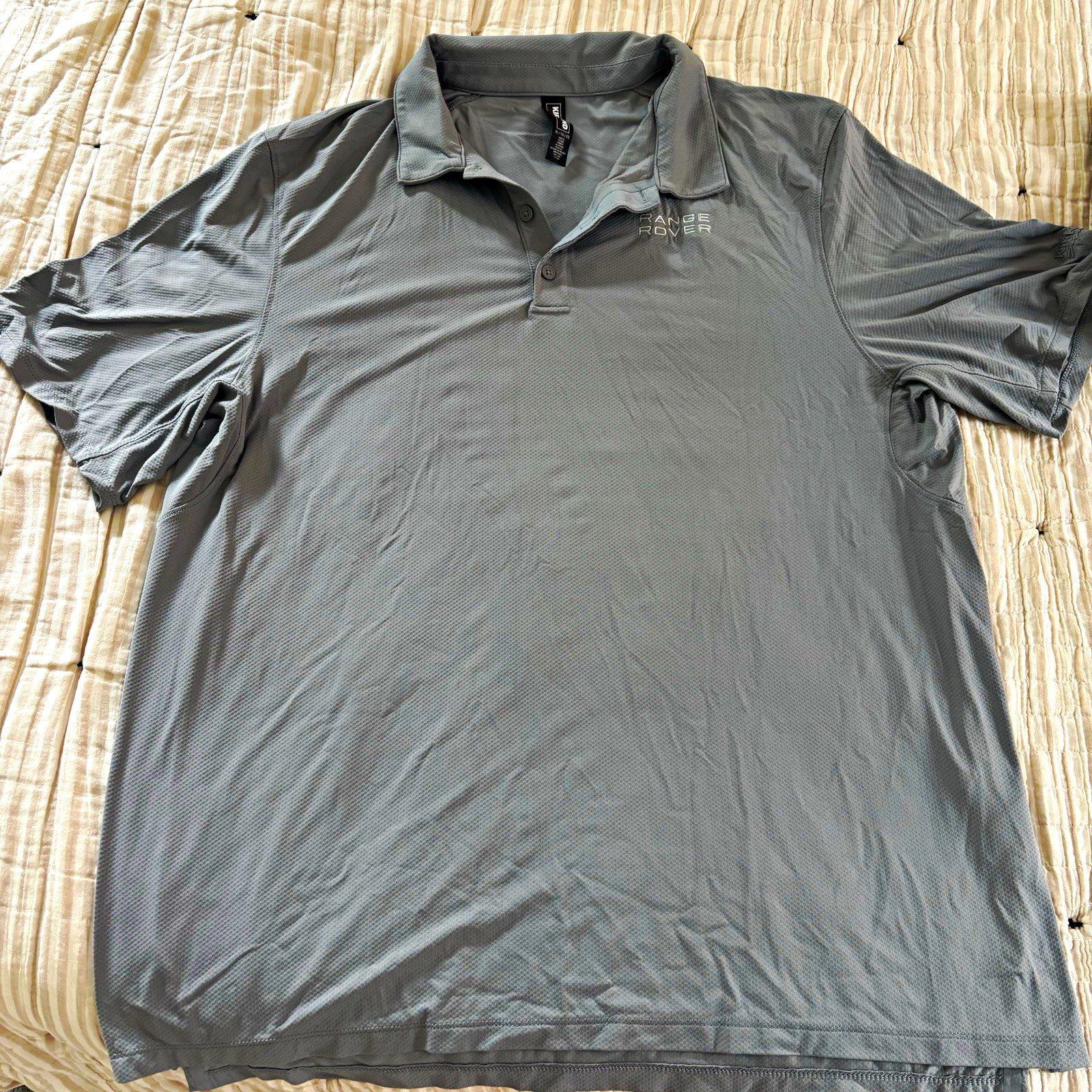 Kirkland Signature Men’s XL Gray Short Sleeve Polo Range Rover Logo