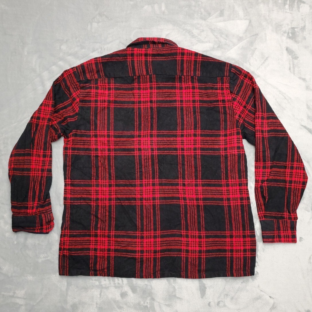 VTG Backpacker Shirt L Red Tartan Plaid Flannel Outdoor Classic Retro Gorpcore