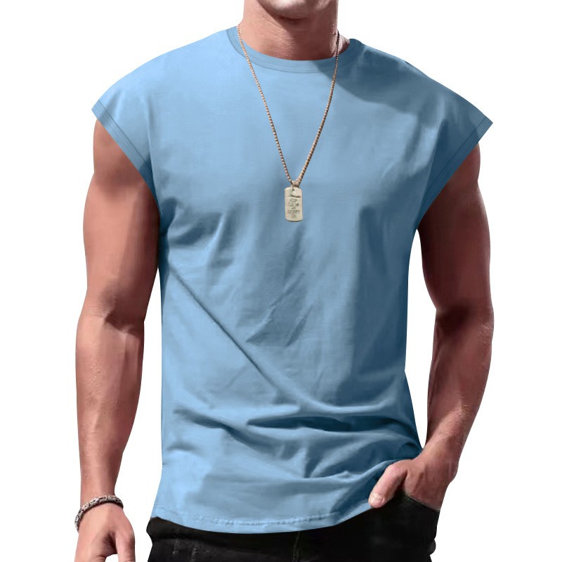 New Summer Solid Thin Sleeveless Tee