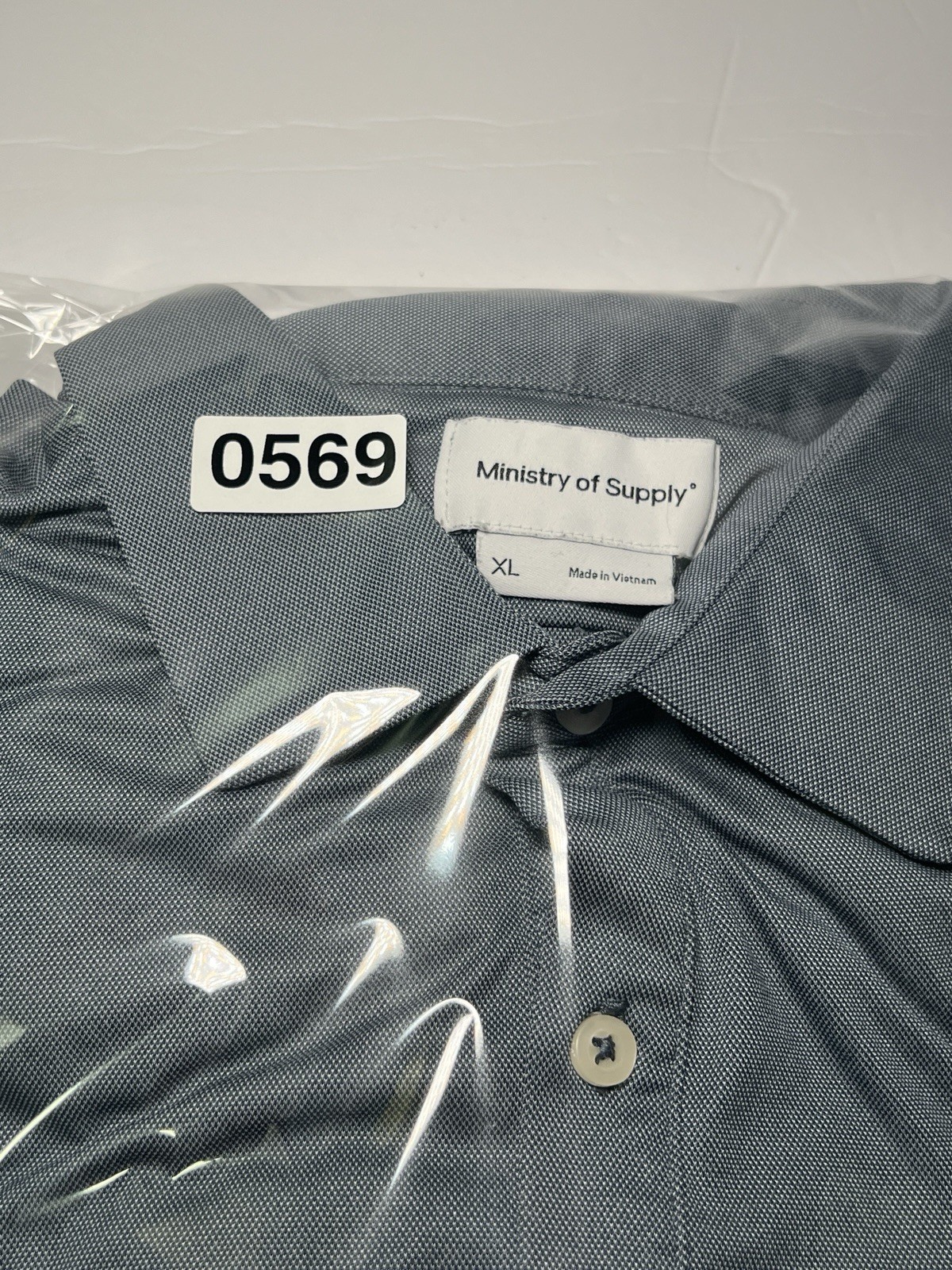 Ministry of Supply Performance Navy Black Short Sleeve Golf/Polo Shirt SZ XL