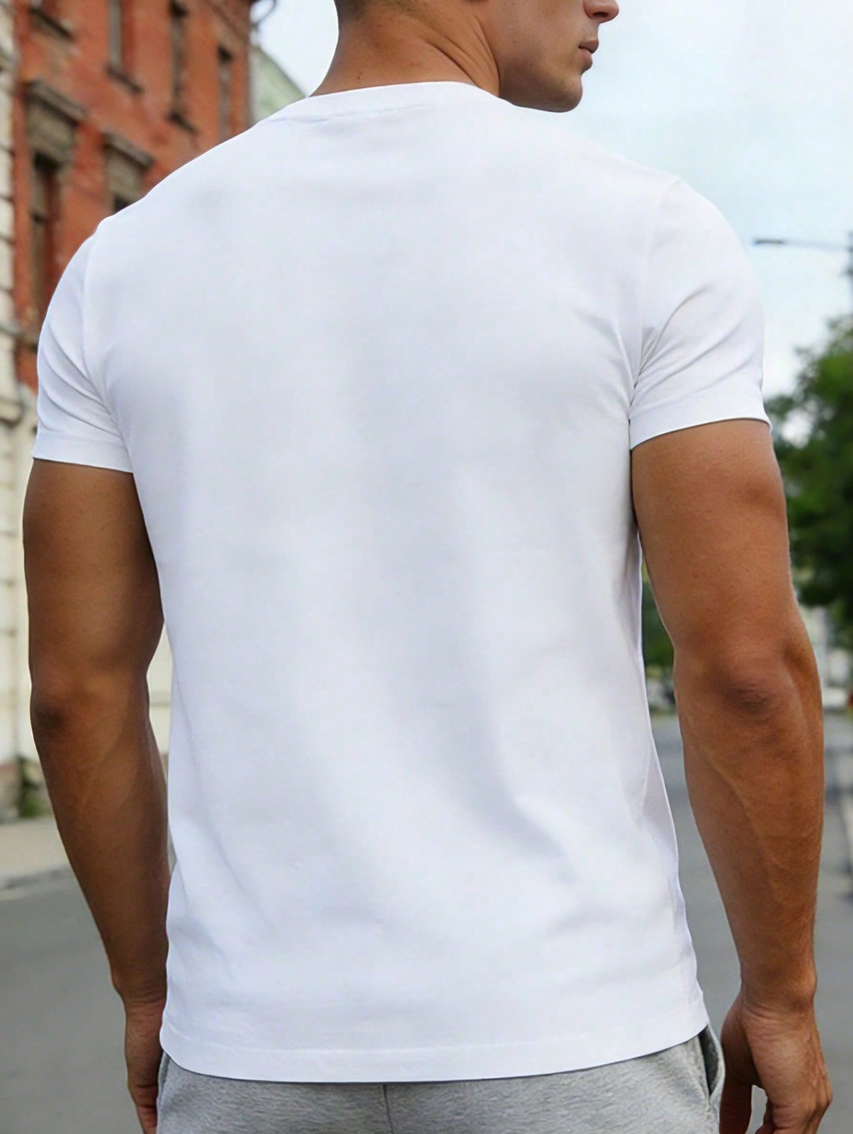 Man S’ American Flag Stars Stripes Print White TShirt, Crew Neck Tee