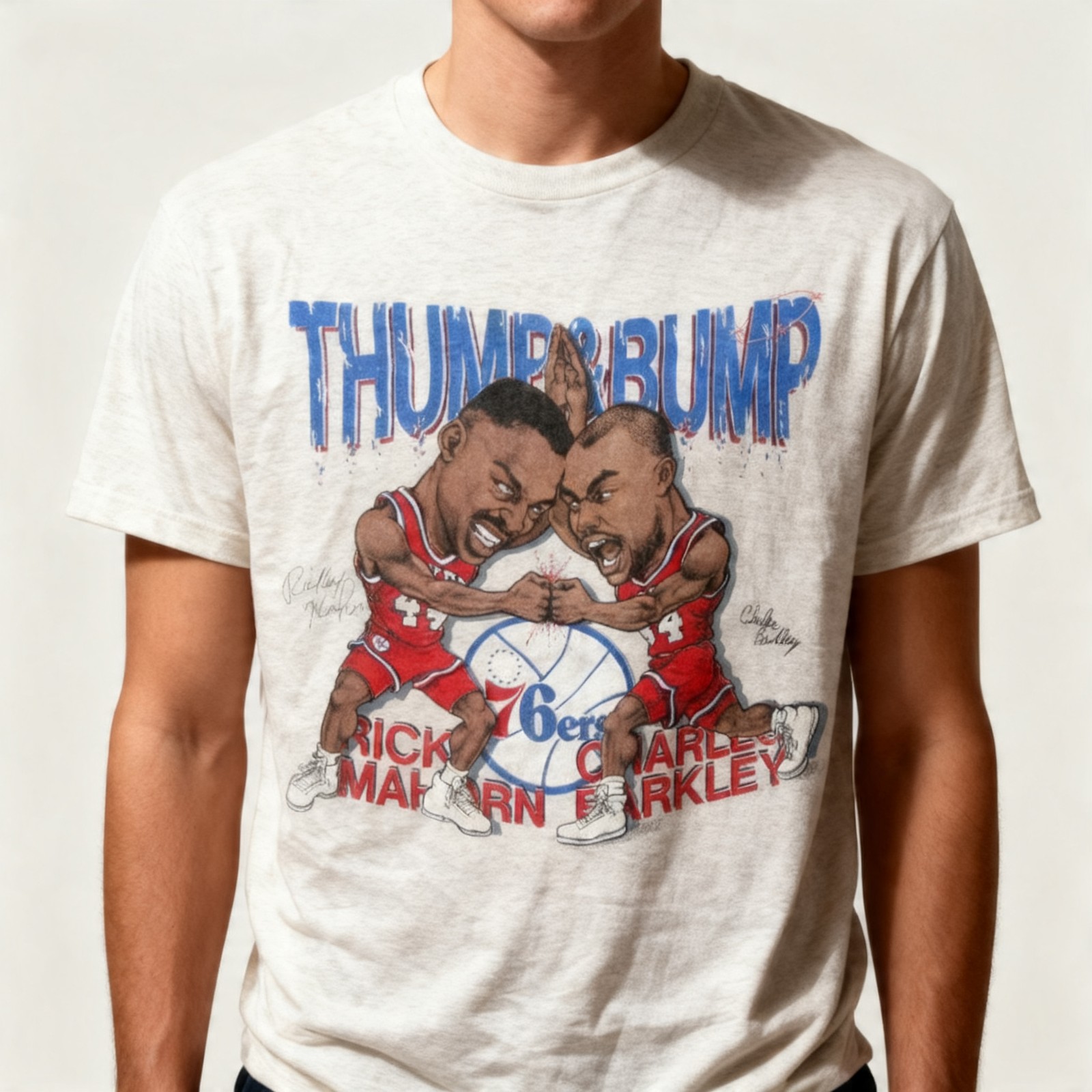 Charles Barkley Rick Mahorn gray T-shirt Unisex All Sizes T-shirt
