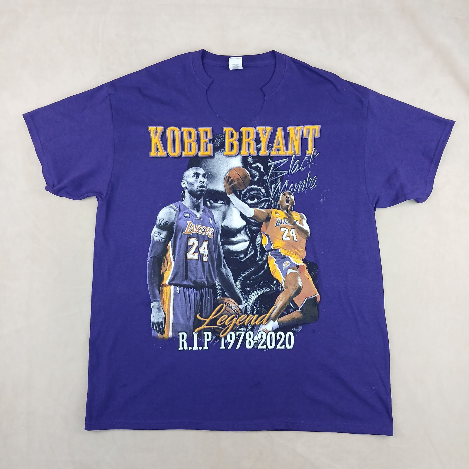 Kobe Bryant XL Mens T Shirt Trashed Gildan Destroyed 23×29 Customizable