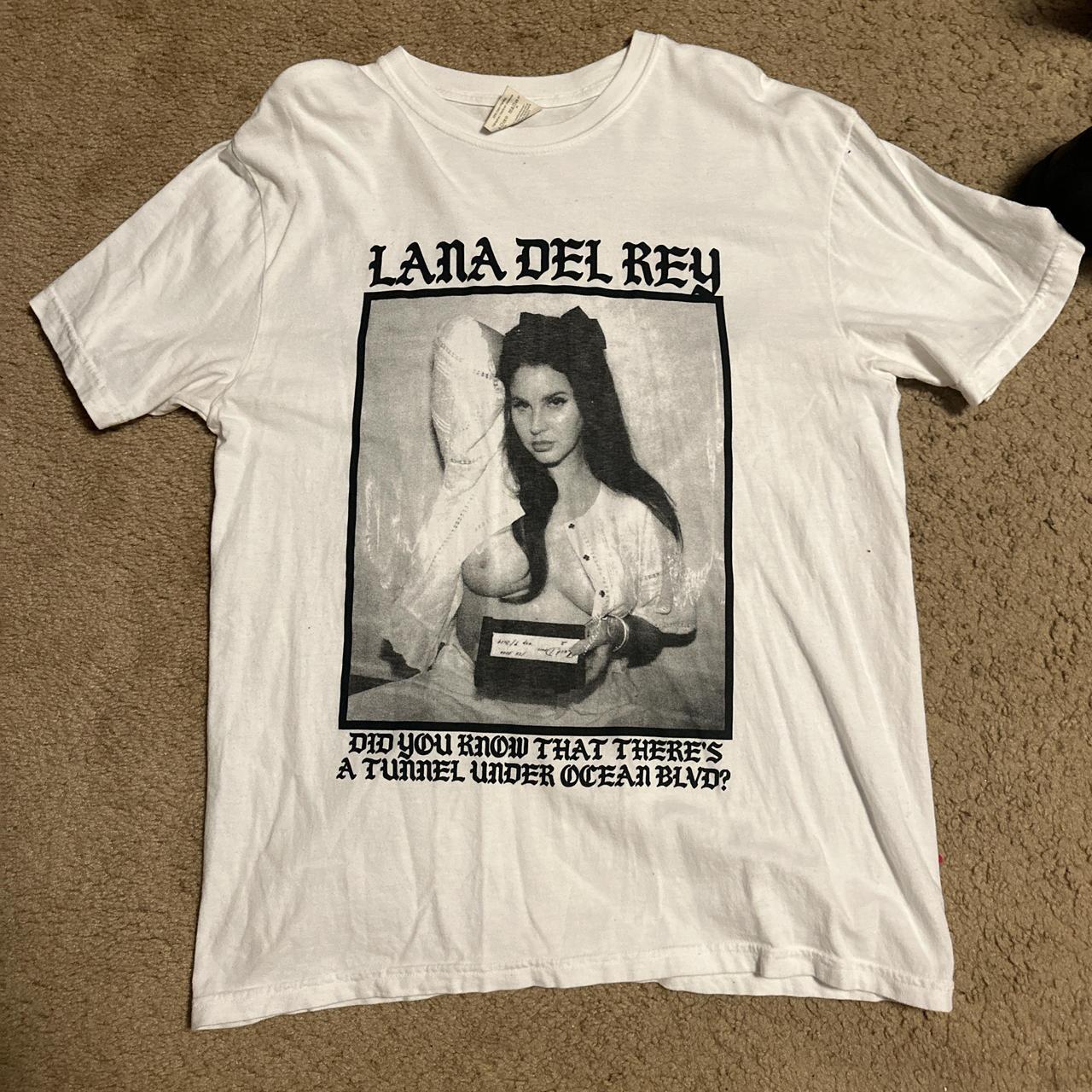 Lana Del Rey rare design white tee Reprint T shirt classic style NH10270