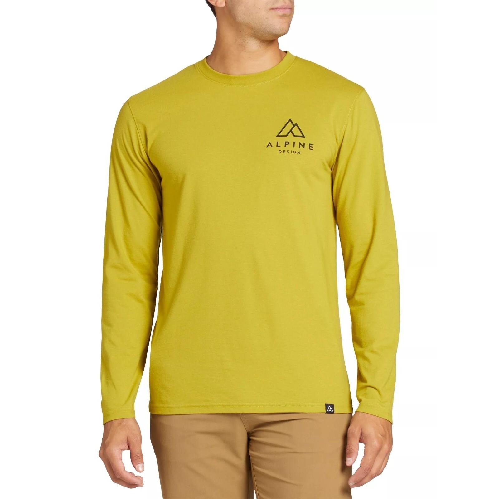Alpine Design Men’s Long Sleeve Graphic T-Shirt Tree Moss Medium Mountains Woods