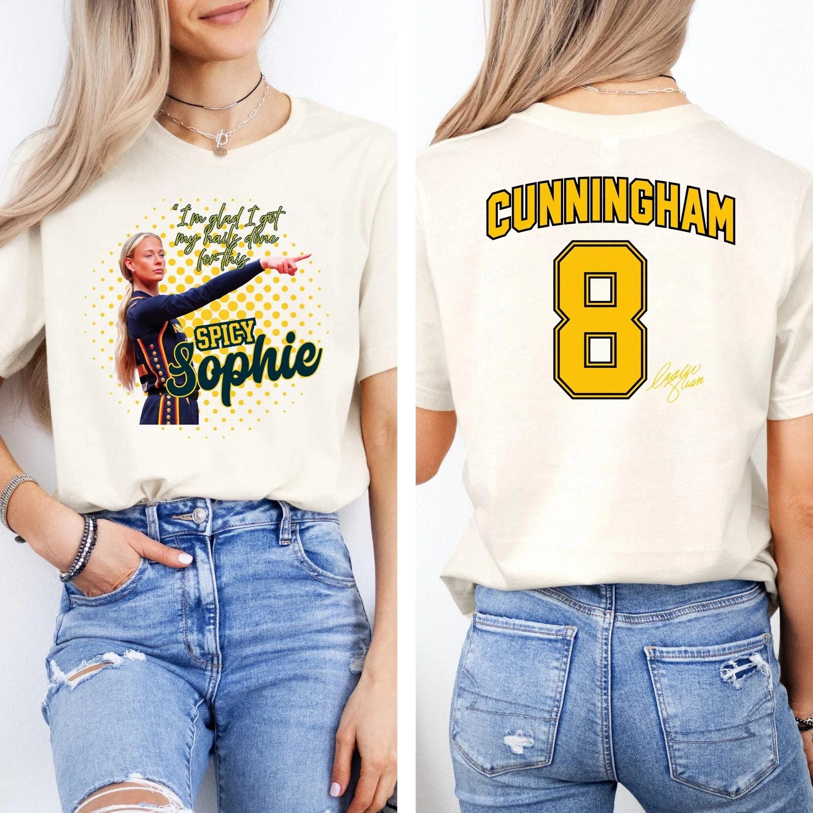 Sophie Cunningham Point God Basketball, Sophie Cunningham 8 Front & Back T-Shirt