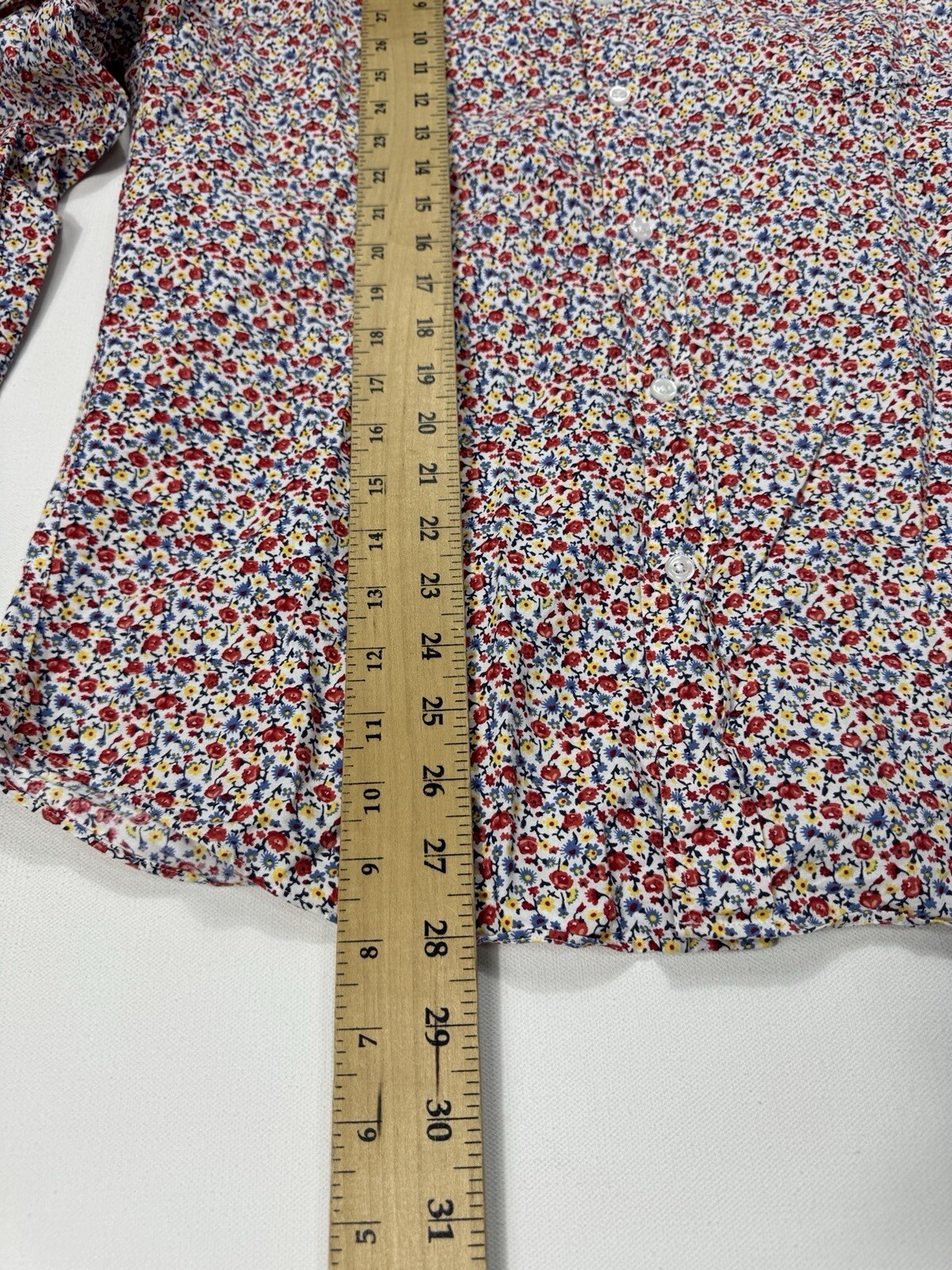 J Crew Men’s Medium Slim Fit Button Shirt Floral Print Casual Modern Preppy