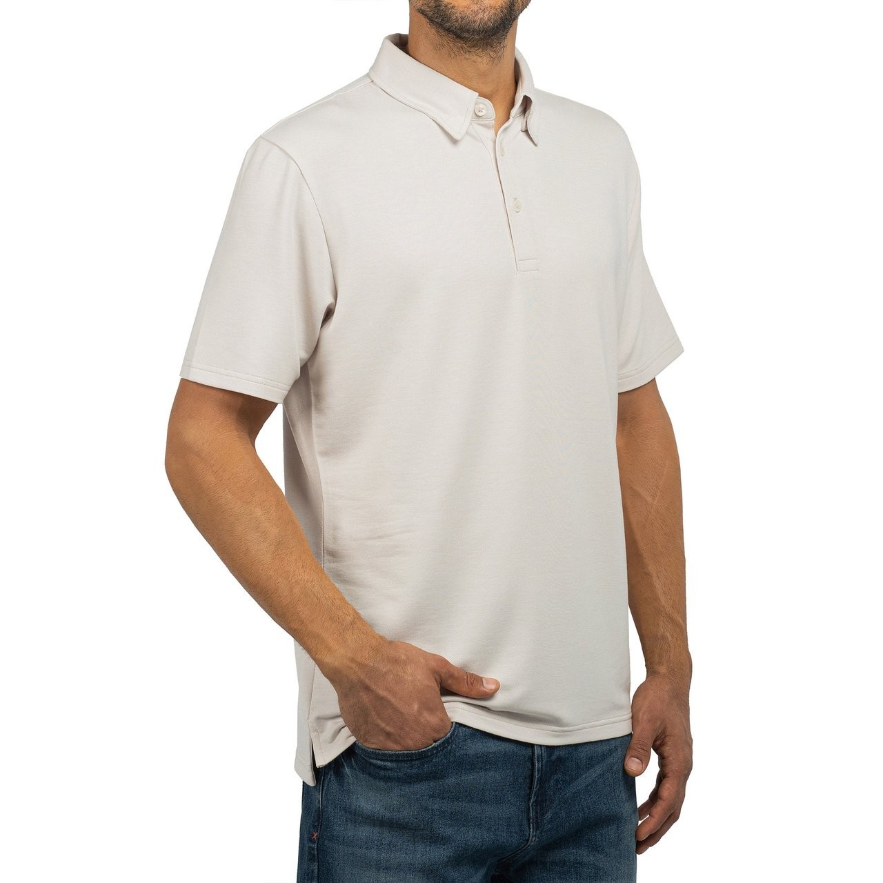 JACHS NY Men’s Polo Shirt Performance Stretch Soft Knit Short Sleeve Sz; M, L