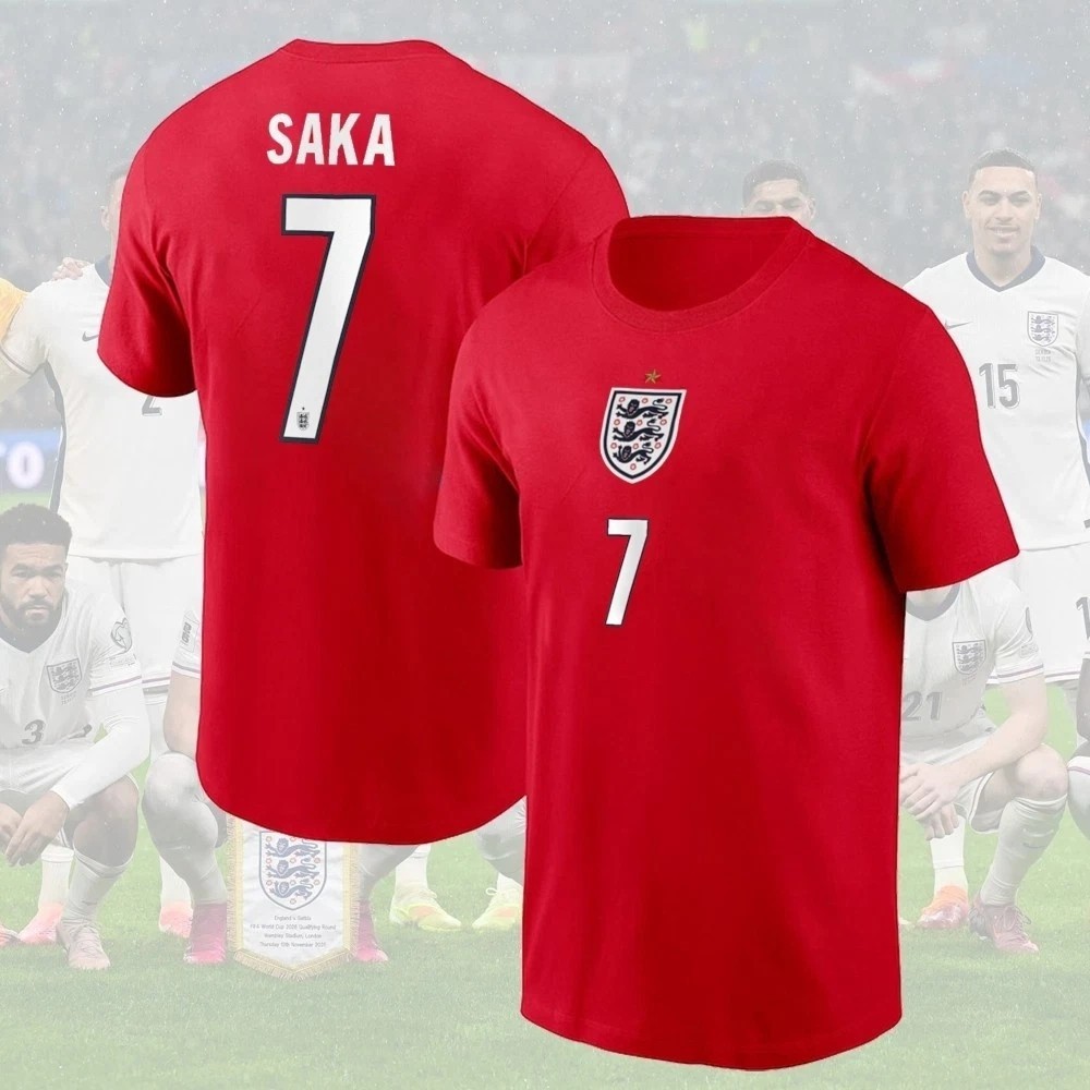 England National Team 2026 Soc.cer Name Number Players Gift For Fan S-5XL