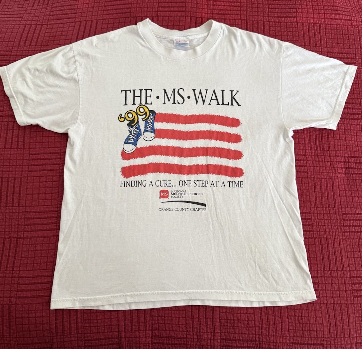 Vintage 1999 MS Multiple Sclerosis Walk Support Shirt Size Large