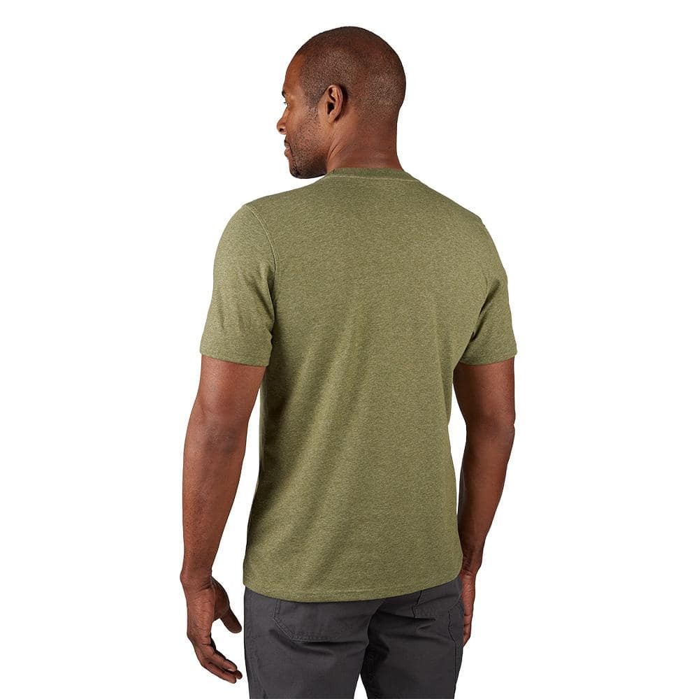 Milwaukee Men’s Large Green Cotton/Polyester Short-Sleeve Hybrid Work T-Shirt