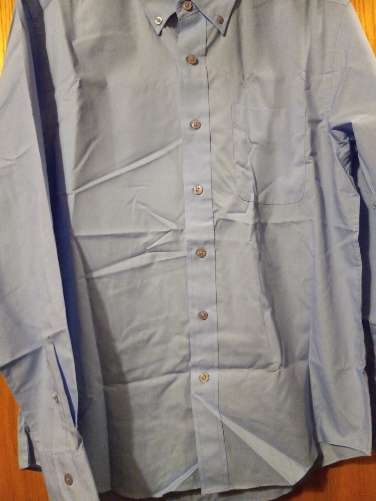 Port Authority Mens Long Sleeve Button Down Blue Dress Shirt Small New no tags