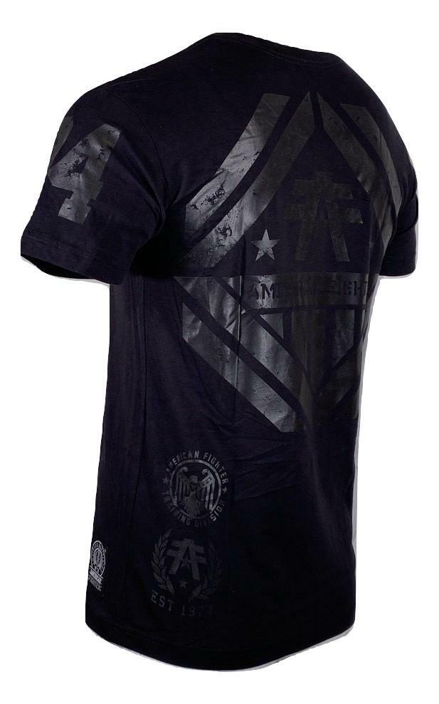 AMERICAN FIGHTER Men’s T-Shirt AVERETT Black Athletic Biker MMA S-4XL