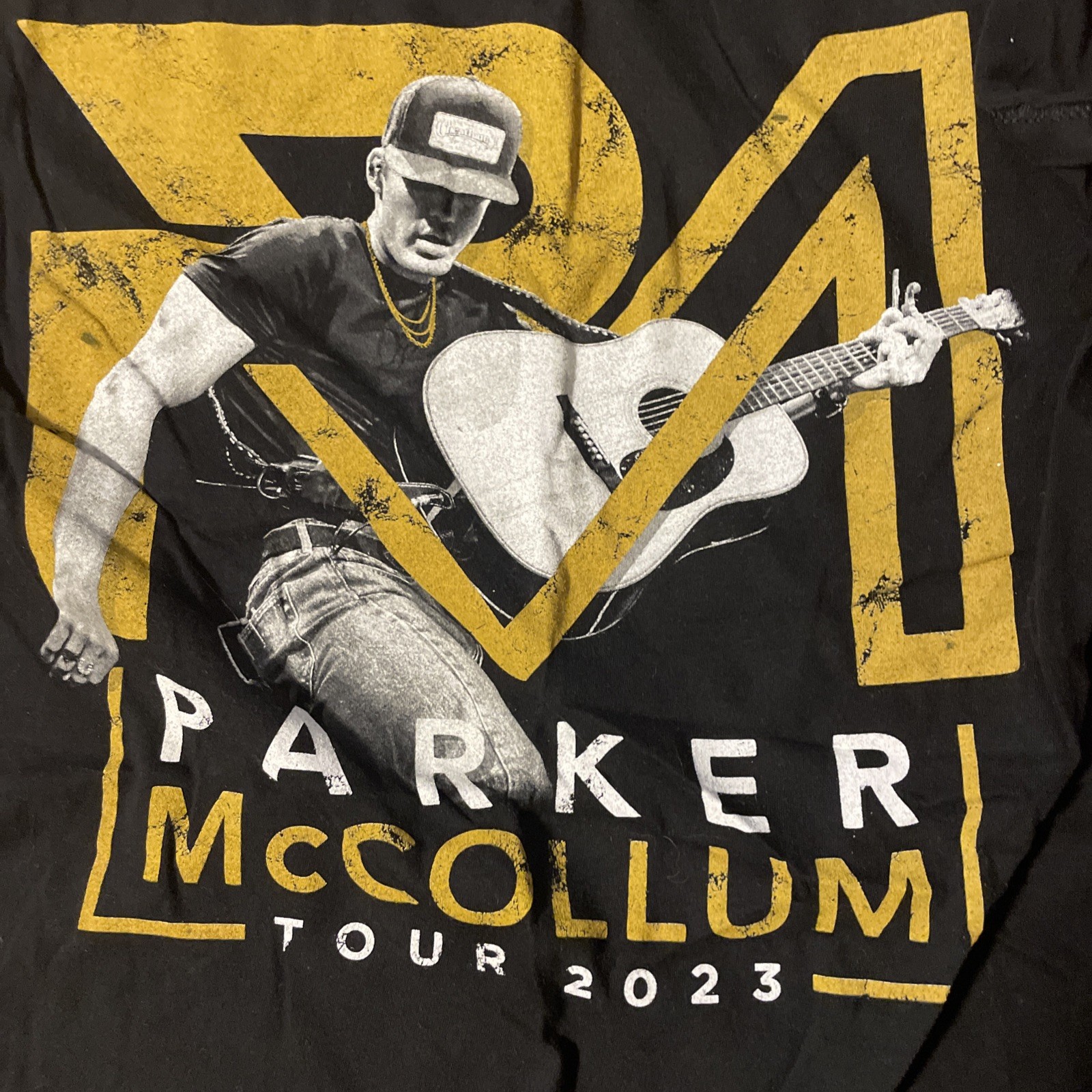 District Parker McCollum Concert Tour 2023 Merch Black Men’s T-Shirt Size M