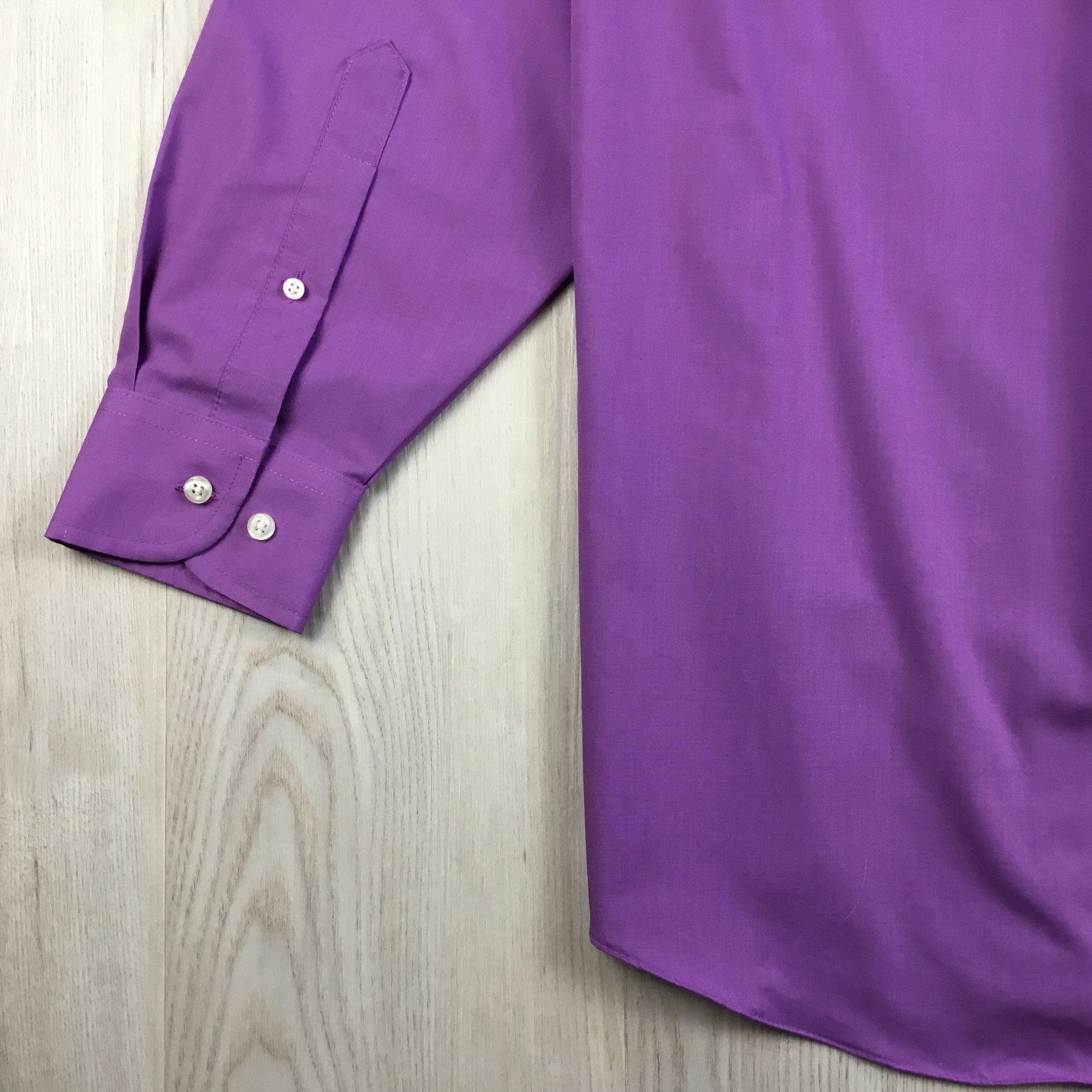 Stafford Mens Shirt 16 32-33 Purple Performance Broadcloth Super Shirt Utility