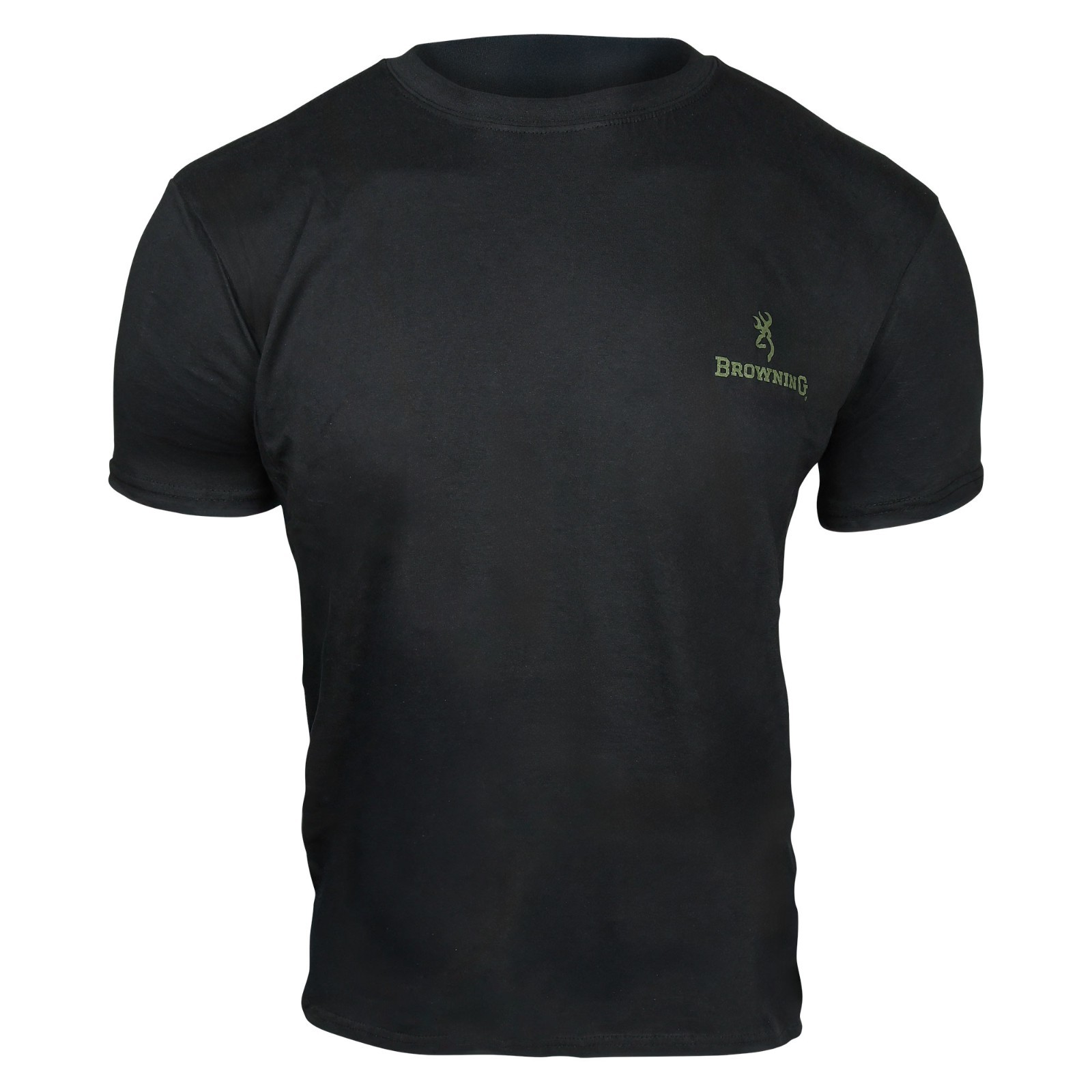 Browning Signature Buckmark T-Shirt (XL)- Black/OD Green