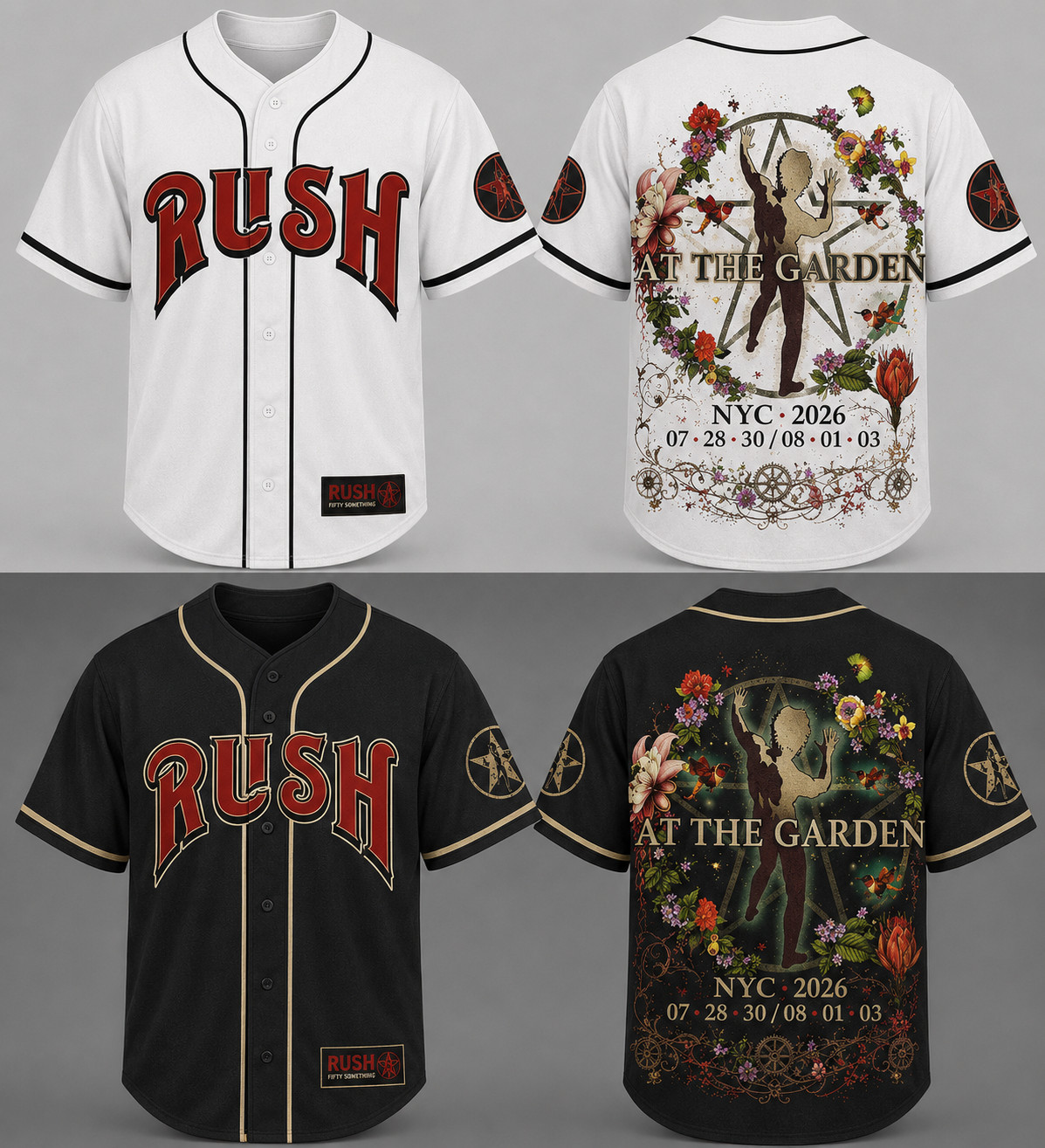 New York RUSH Fifty Something Tour 2026 Baseball Jersey
