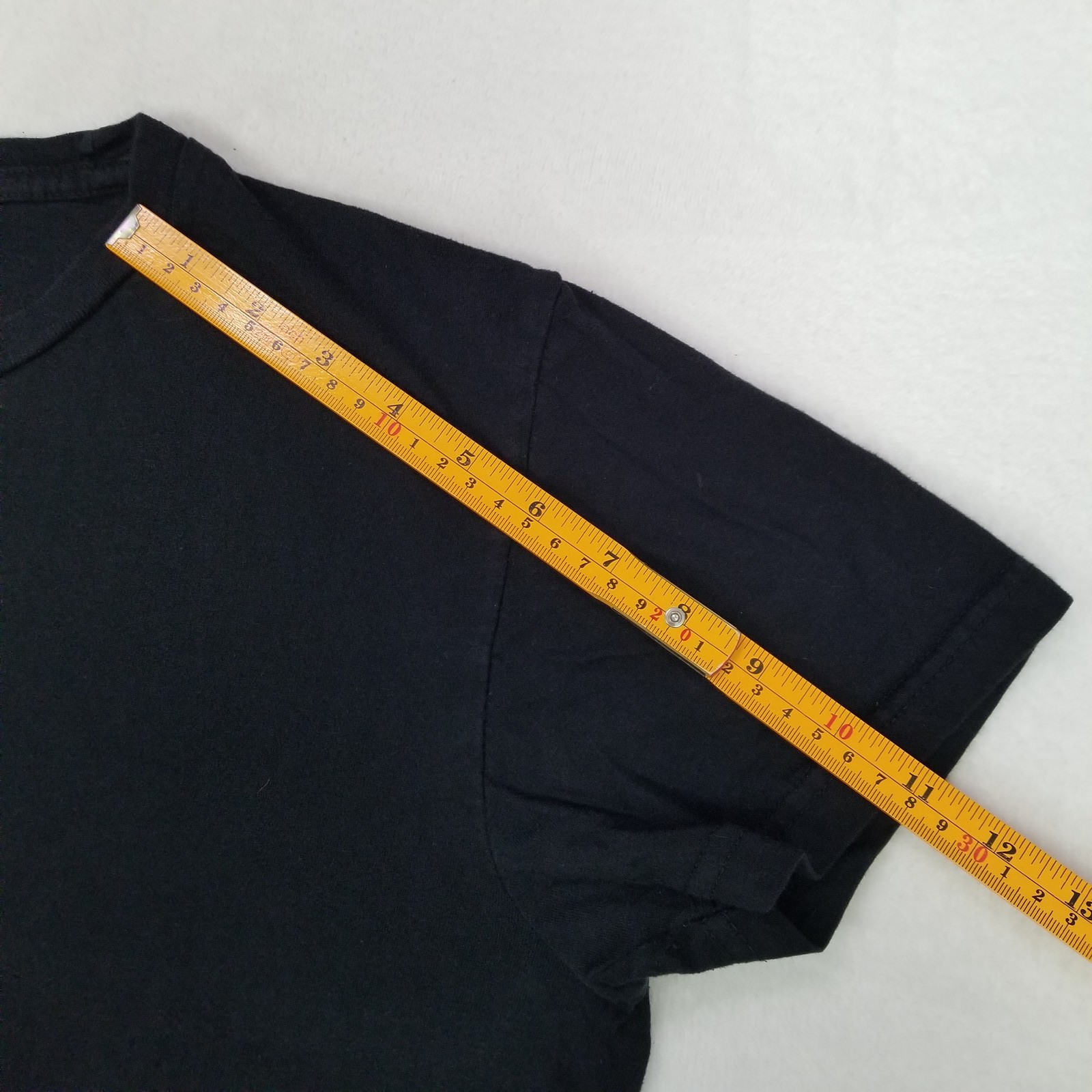 Black Solid Basic Blank T-Shirt Unbranded Men’s Medium Crew Neck Short Sleeve