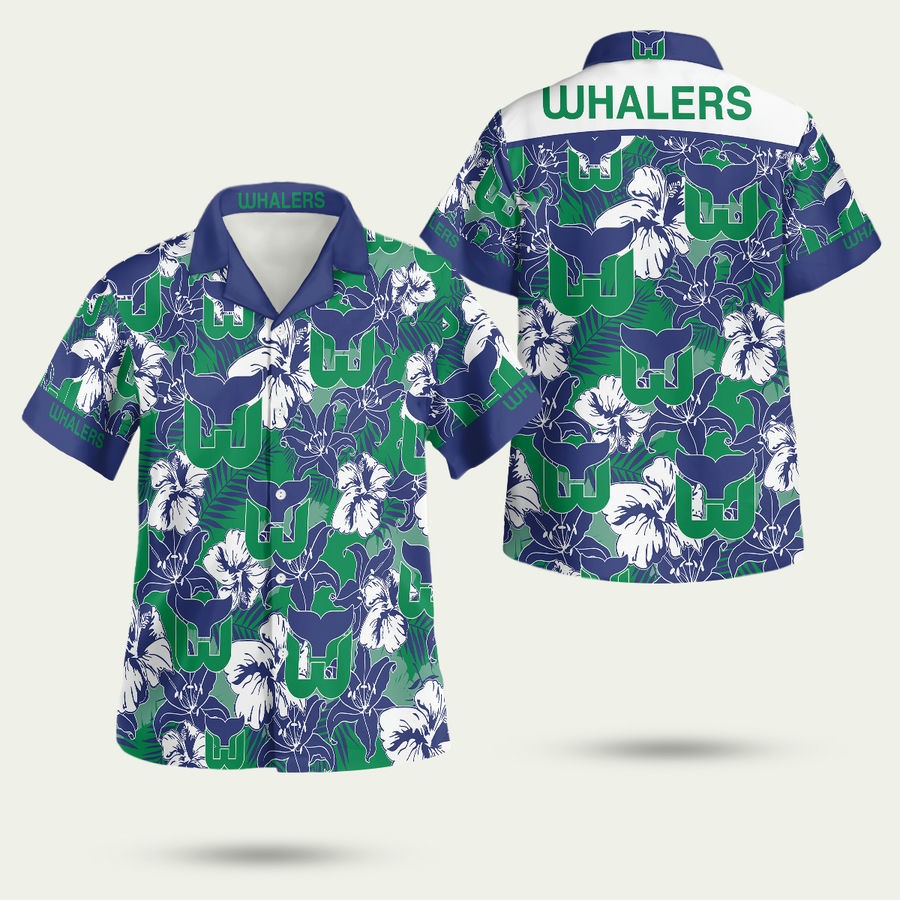 Hartford Whalers Summer Hawaiian Shir