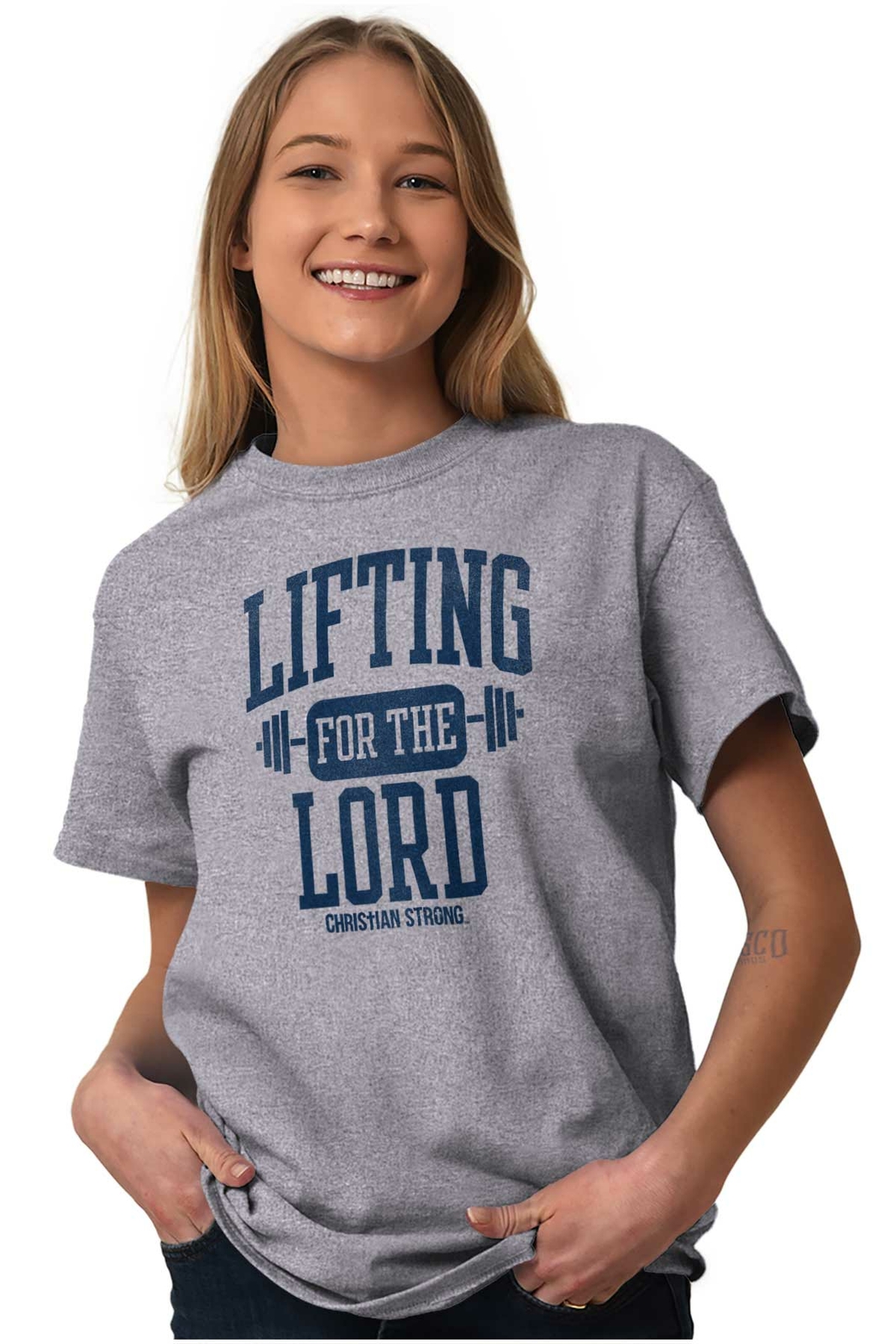 Blessed Christian Strong Gym Workout Fitness Womens or Mens Crewneck T Shirt Tee