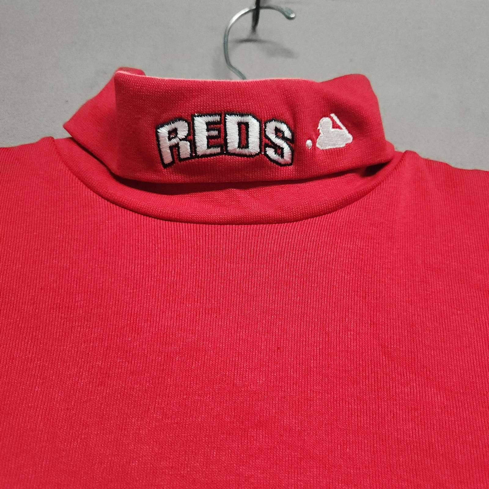 Majestic Mlb Cincinatti Reds Turtleneck Shirt Adult L Lg Cotton Blend Red 162