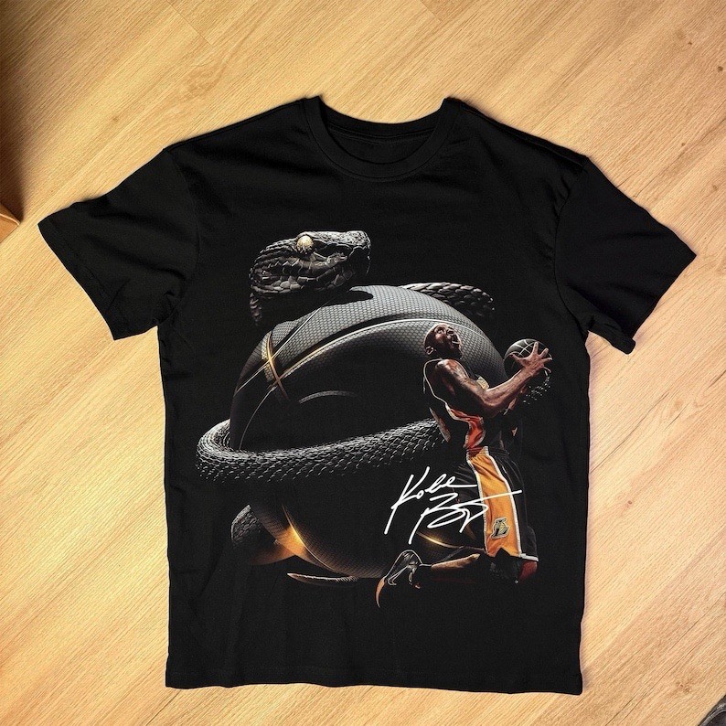 Kobe Bryant x “Black Mamba” Men’s T-shirt Unisex Black Tee