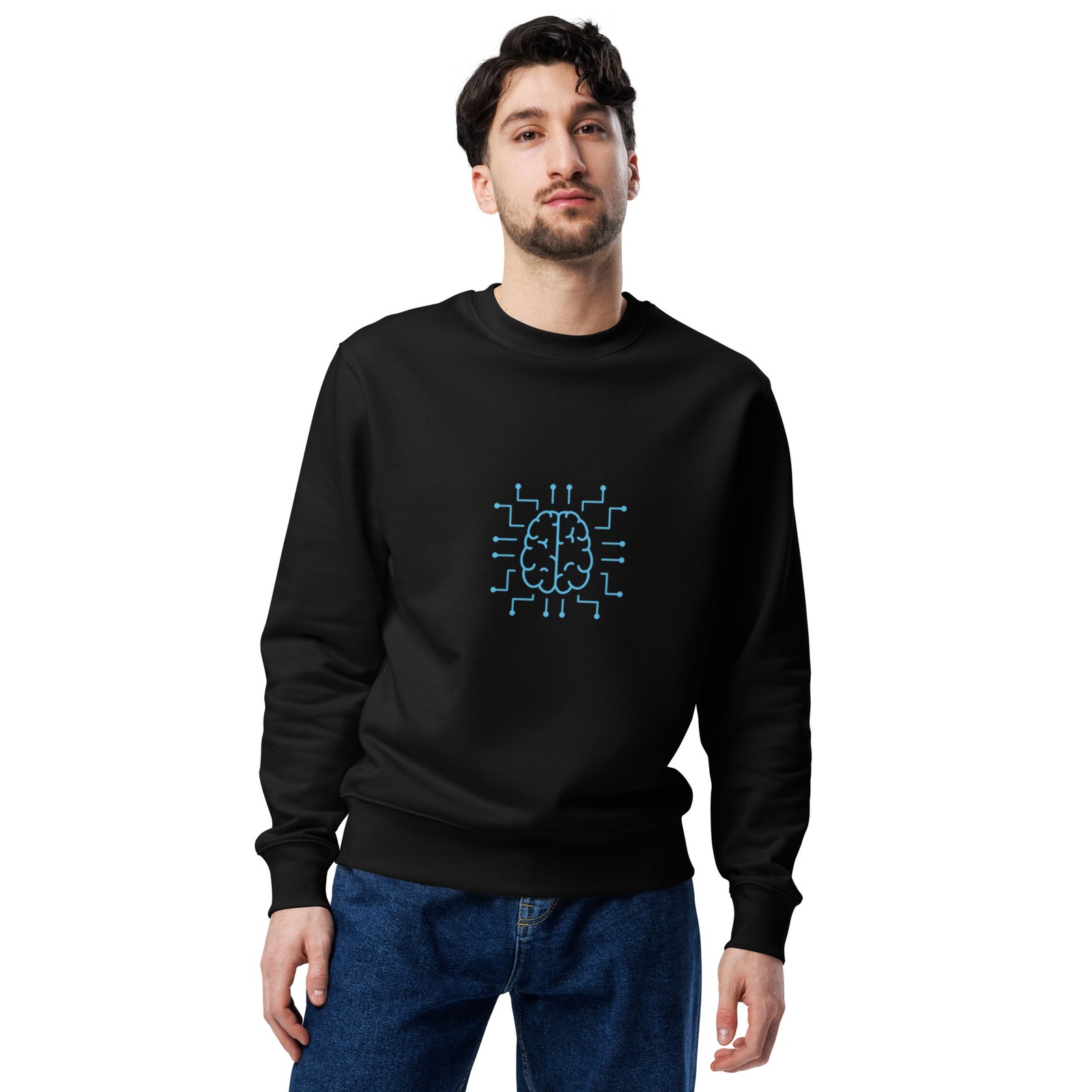 Premium Eco Men’s Sweatshirt – Regular Fit and Durable Set-In Sleeves | DARK