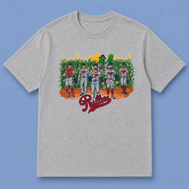 Cornfield Baseball Team Shirt Vintage Red Team Sports Mascot Graphic Tee