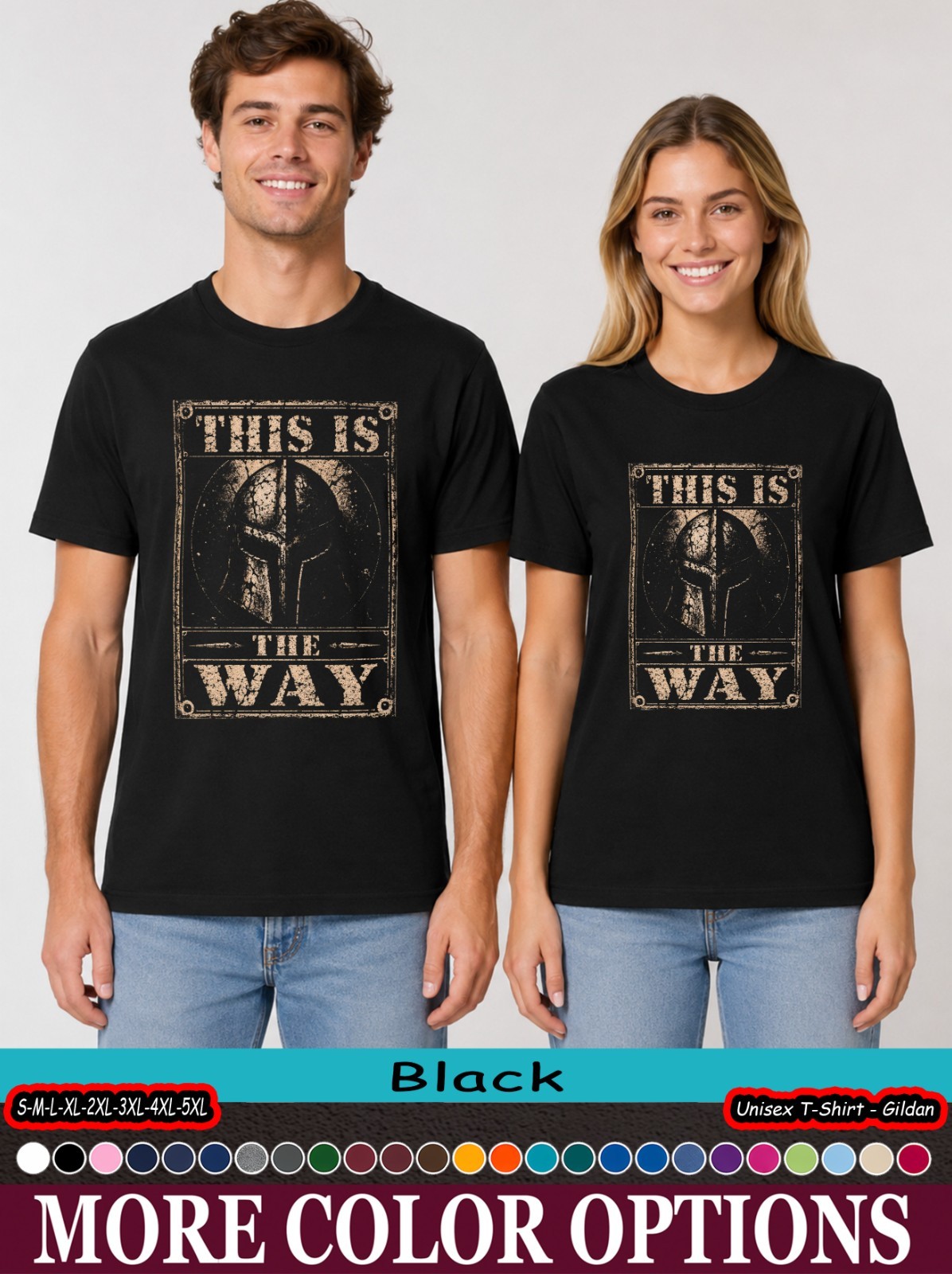 This Is The Way Shirt, Sci Fi Warrior Helmet Graphic Tee