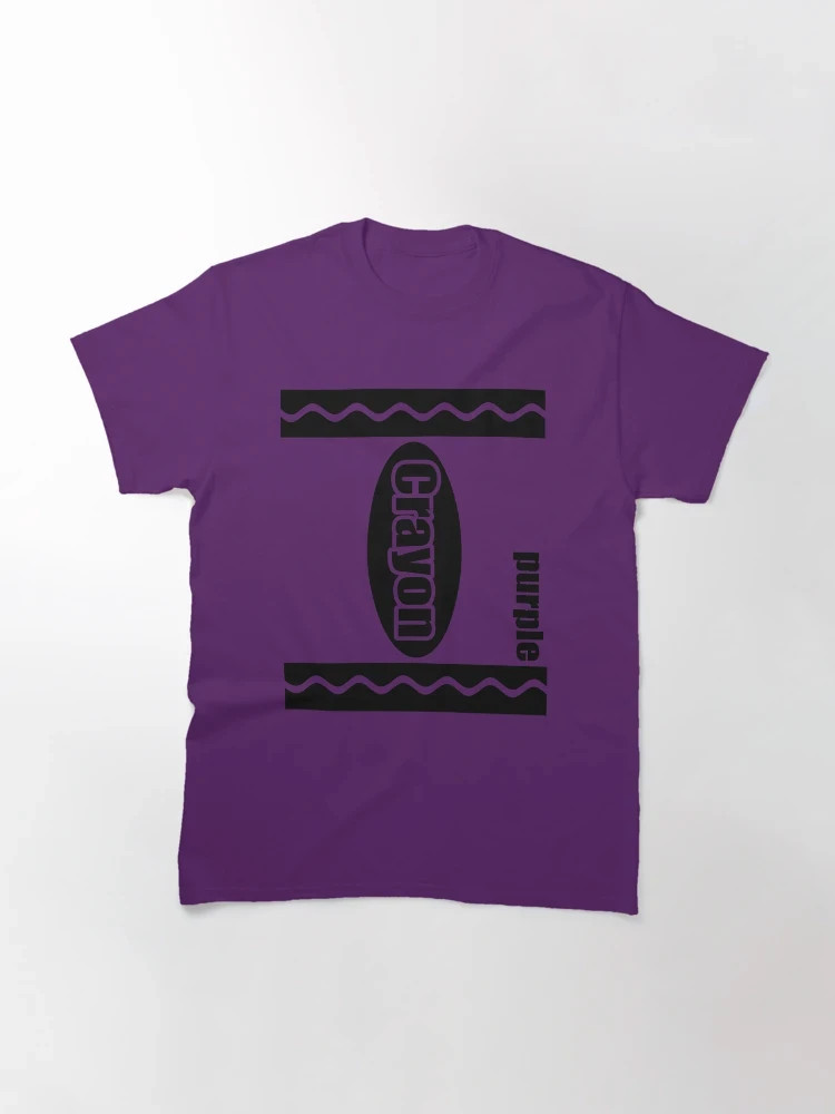 Purple Crayon Costume T-Shirt Funny Halloween Matching Group Party Tee